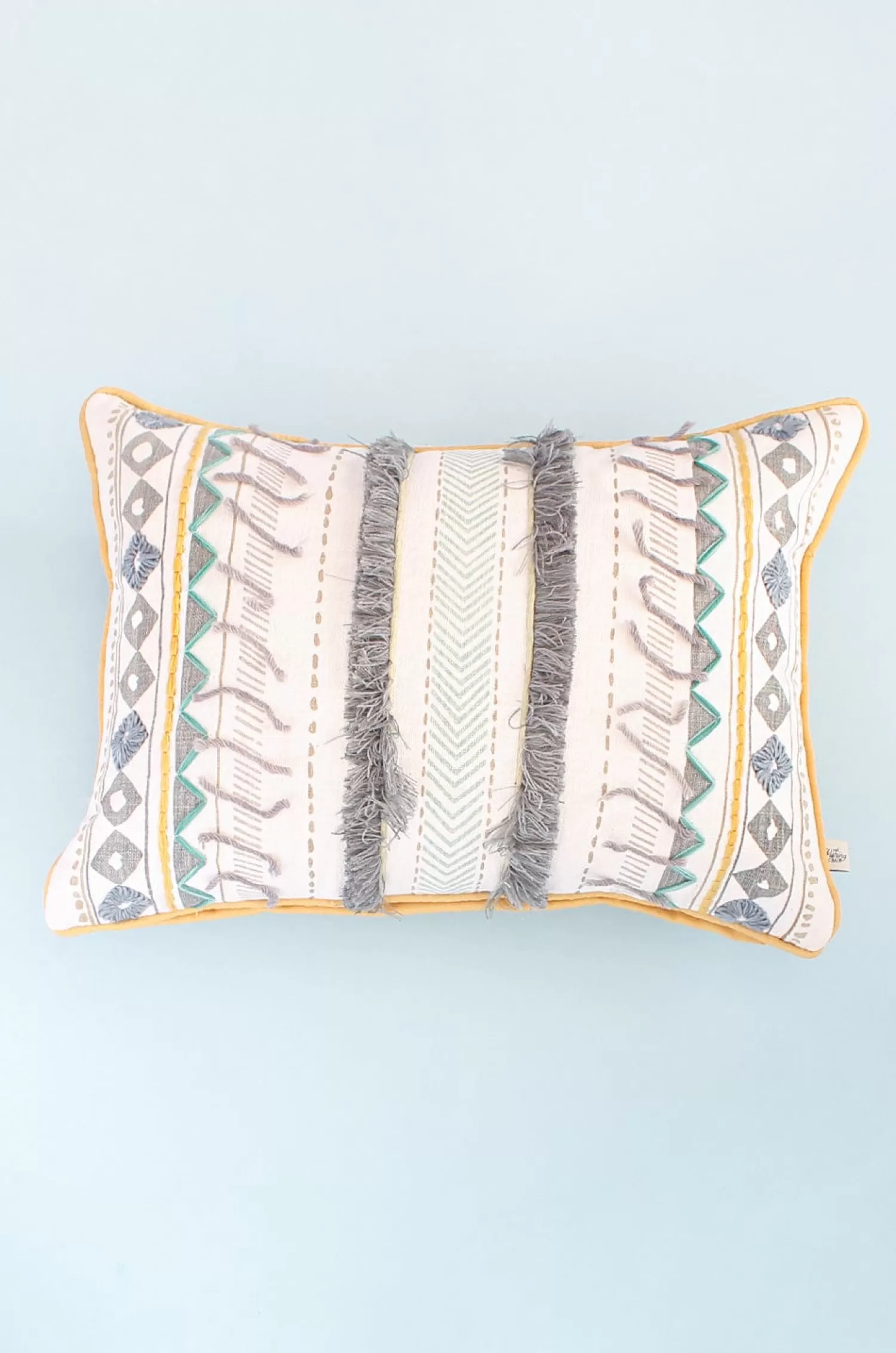 Vivsun Cushion Covers^Aiden Hand Embroidered Cushion Cover- Stripes