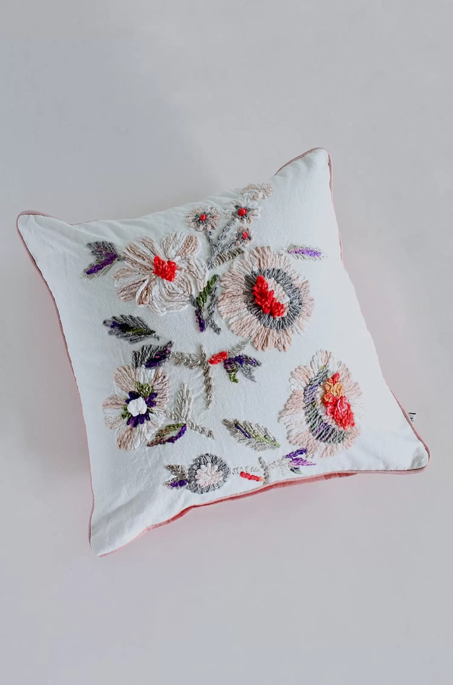 Vivsun Cushion Covers^All In Bloom Embroidered Cushion Cover