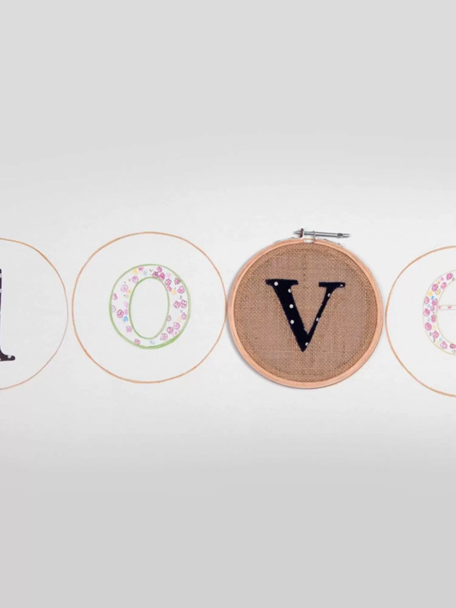 Ronnies Kids^Alphabet Embroidery Hoop Wall Hanging