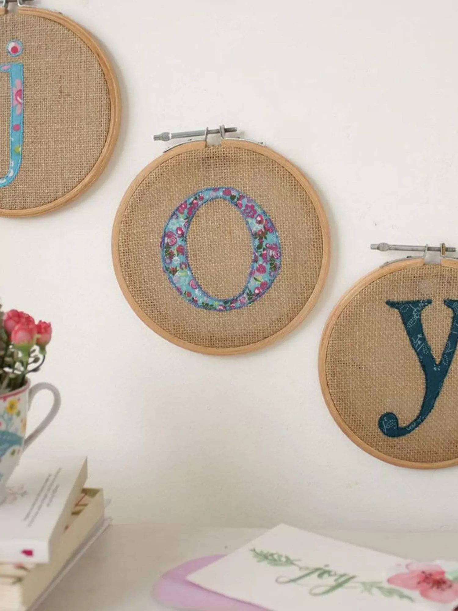 Ronnies Kids^Alphabet Embroidery Hoop Wall Hanging