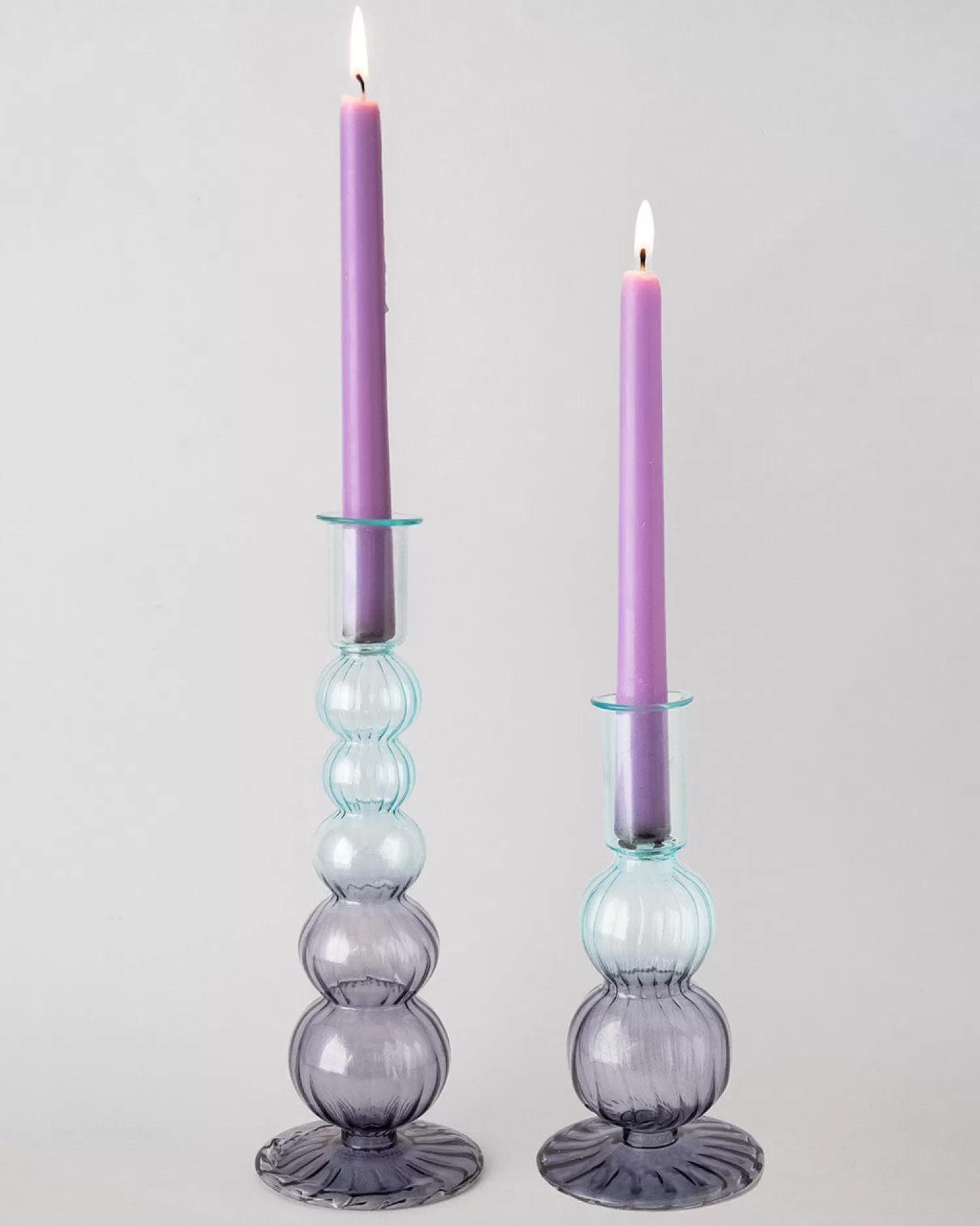 * Lighting^Amari Borosilicate Candle Holders - Set Of 2