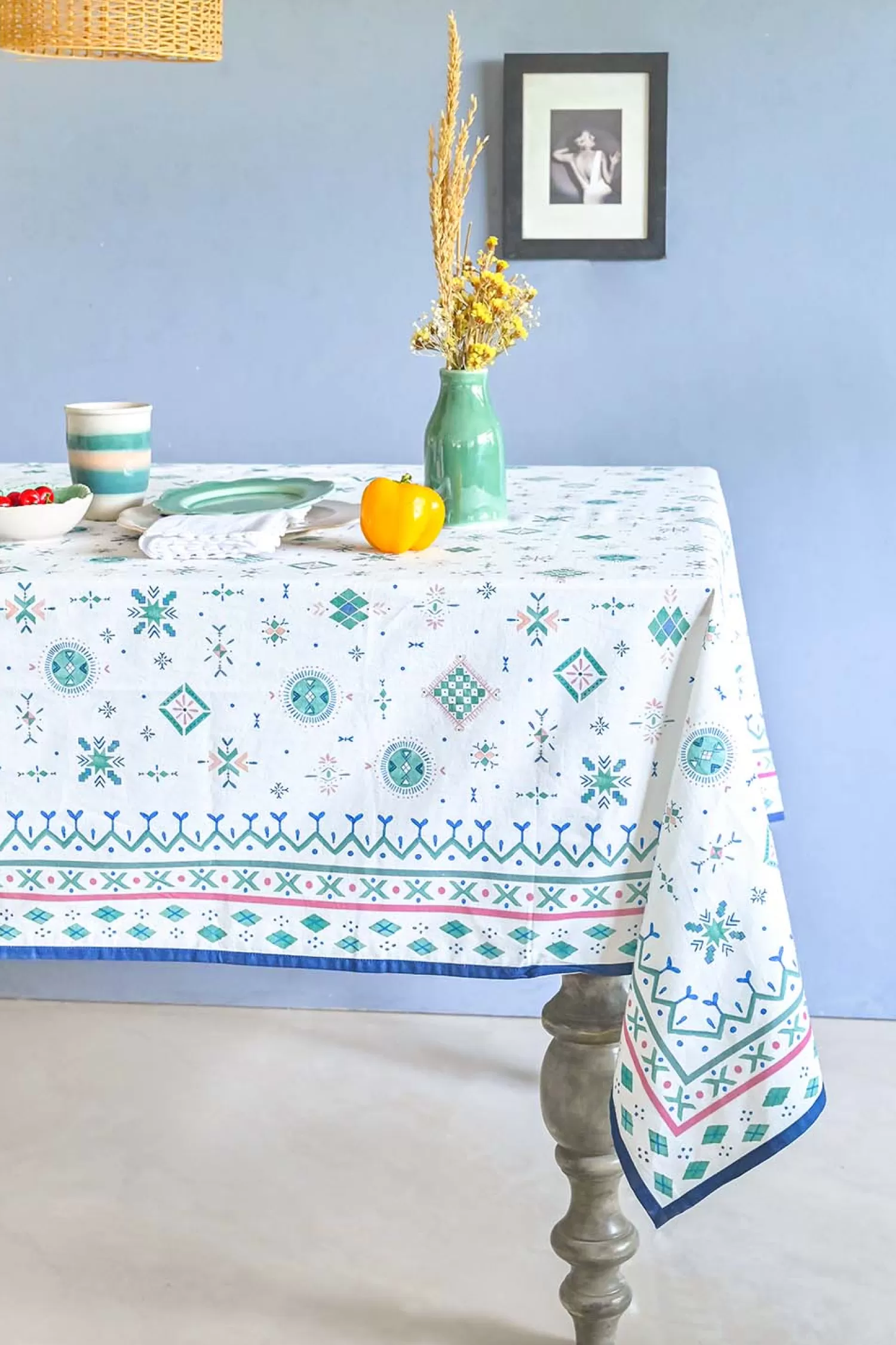 Ocean Table Linen & Accessories^Astral Cotton Table Cover - 6 Seater