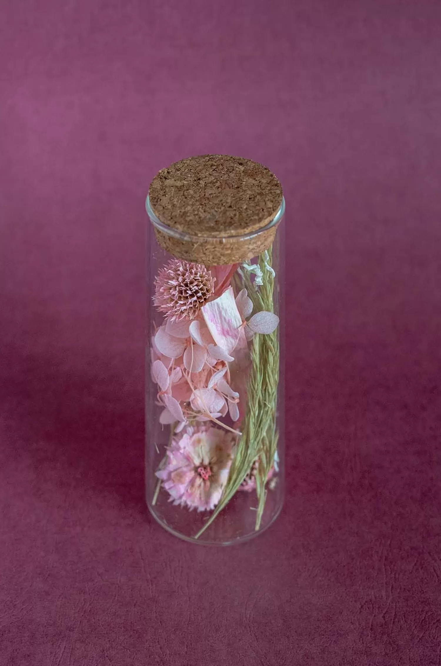 Nature's Mania Bath^Aurora Natural Dried Flowers In Glass Tube With Cork Lid