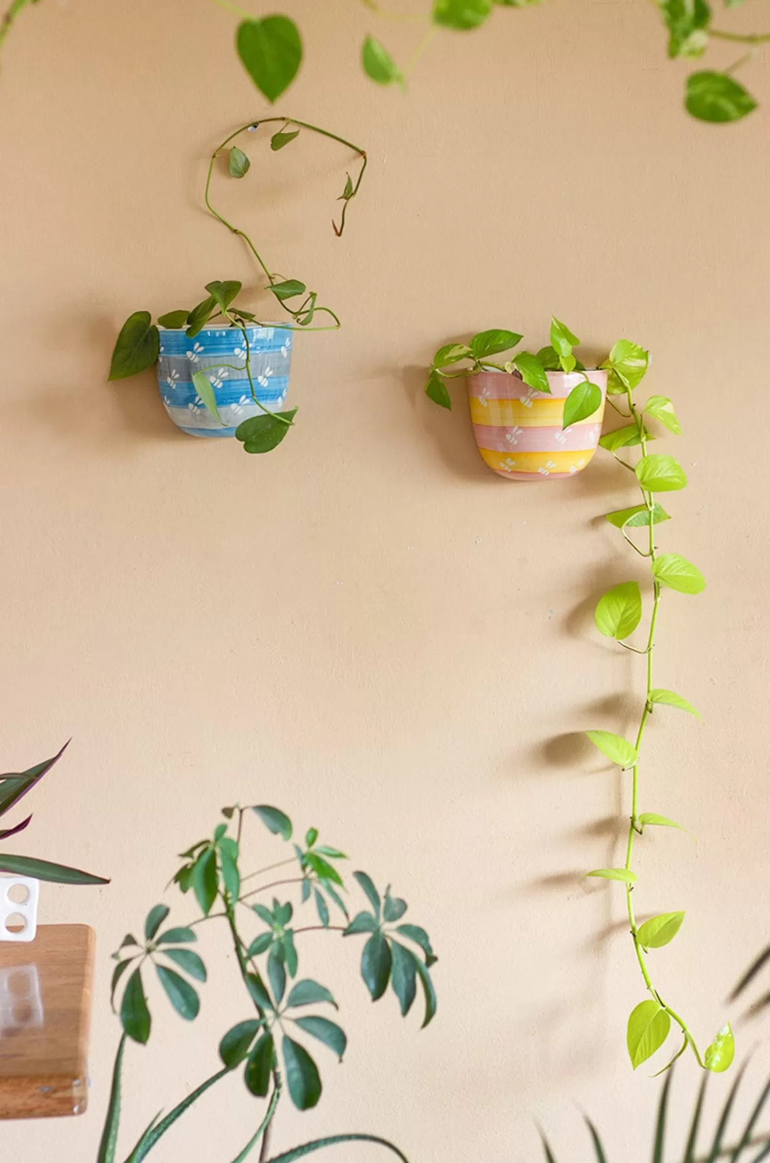 Minhas Pottery Vases & Planters^Bees Knees Wall Planter- Cerrulean Blue