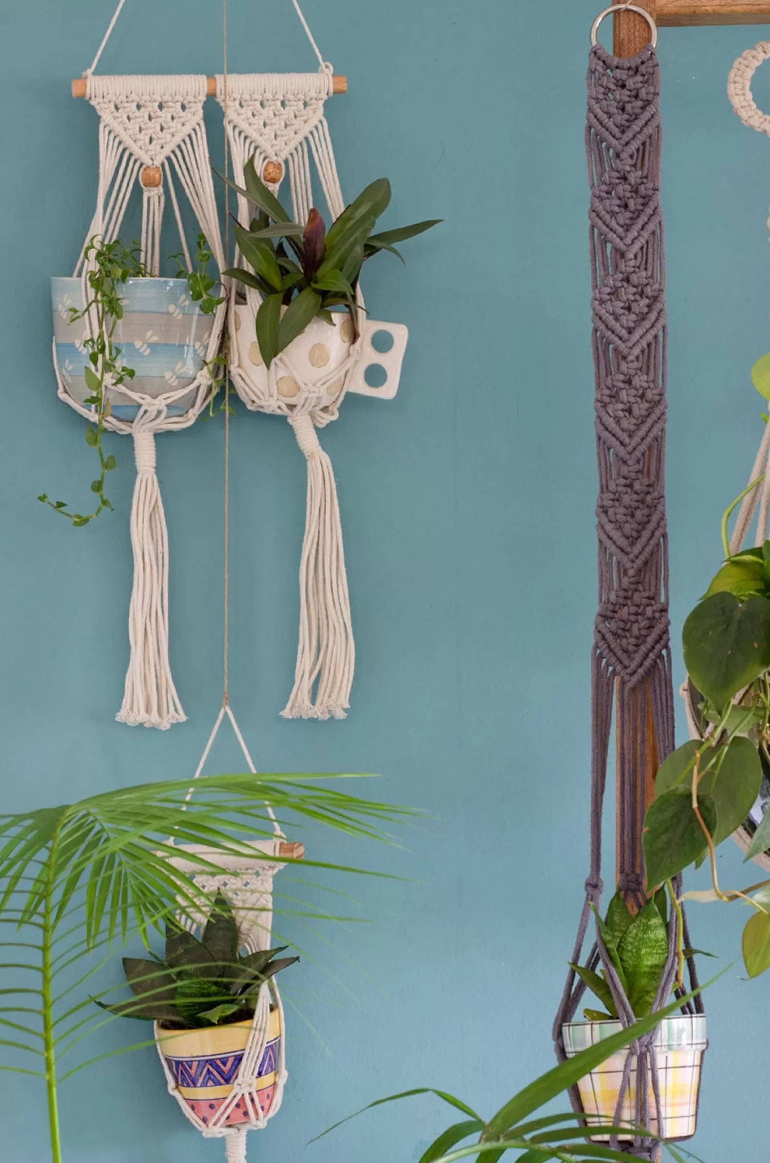 Craft Palette Wall Decor^Besides You Macrame Knotted Planter Hanging