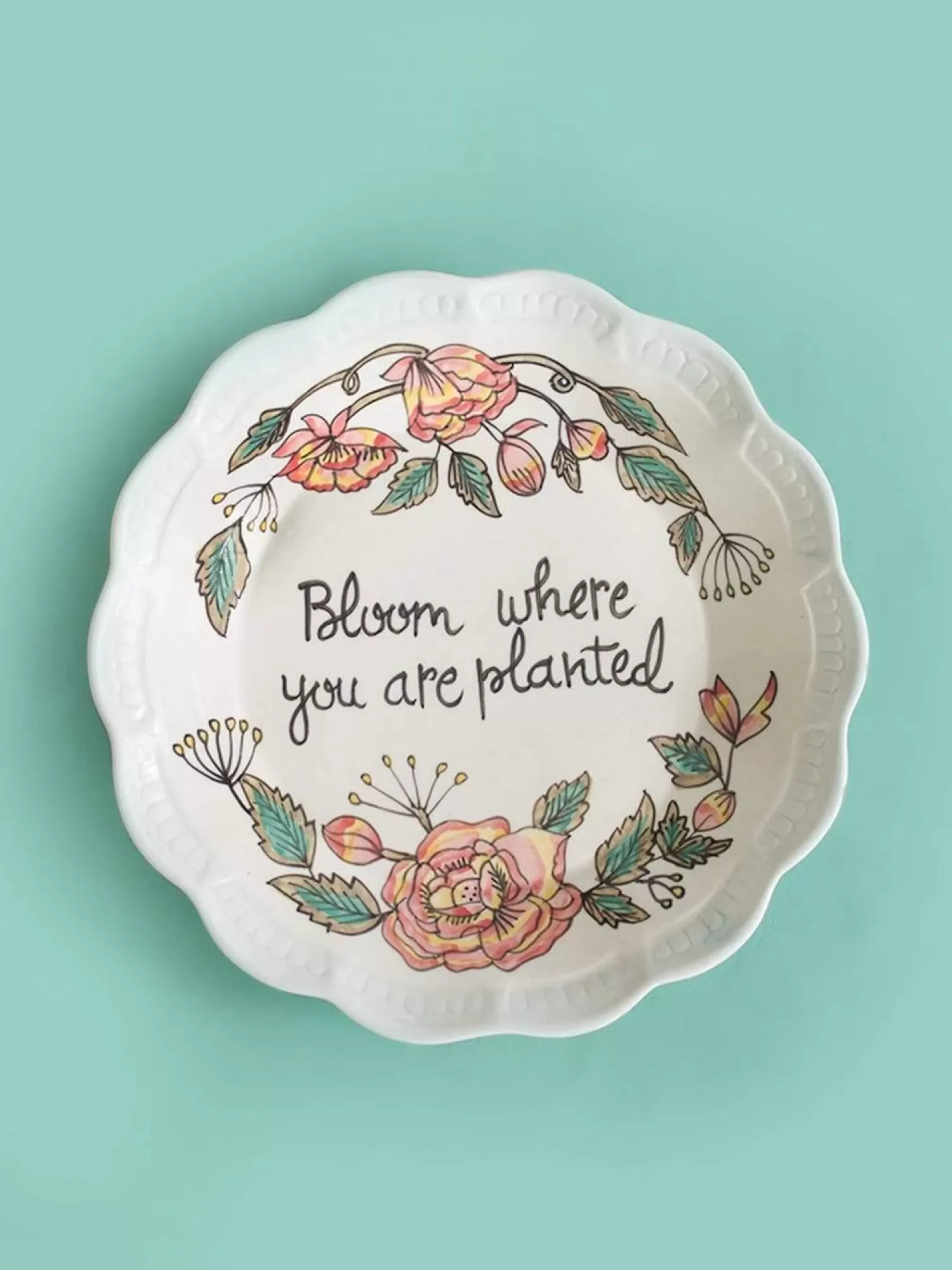 Minhas Pottery Wall Decor^Bloom Wall Plate