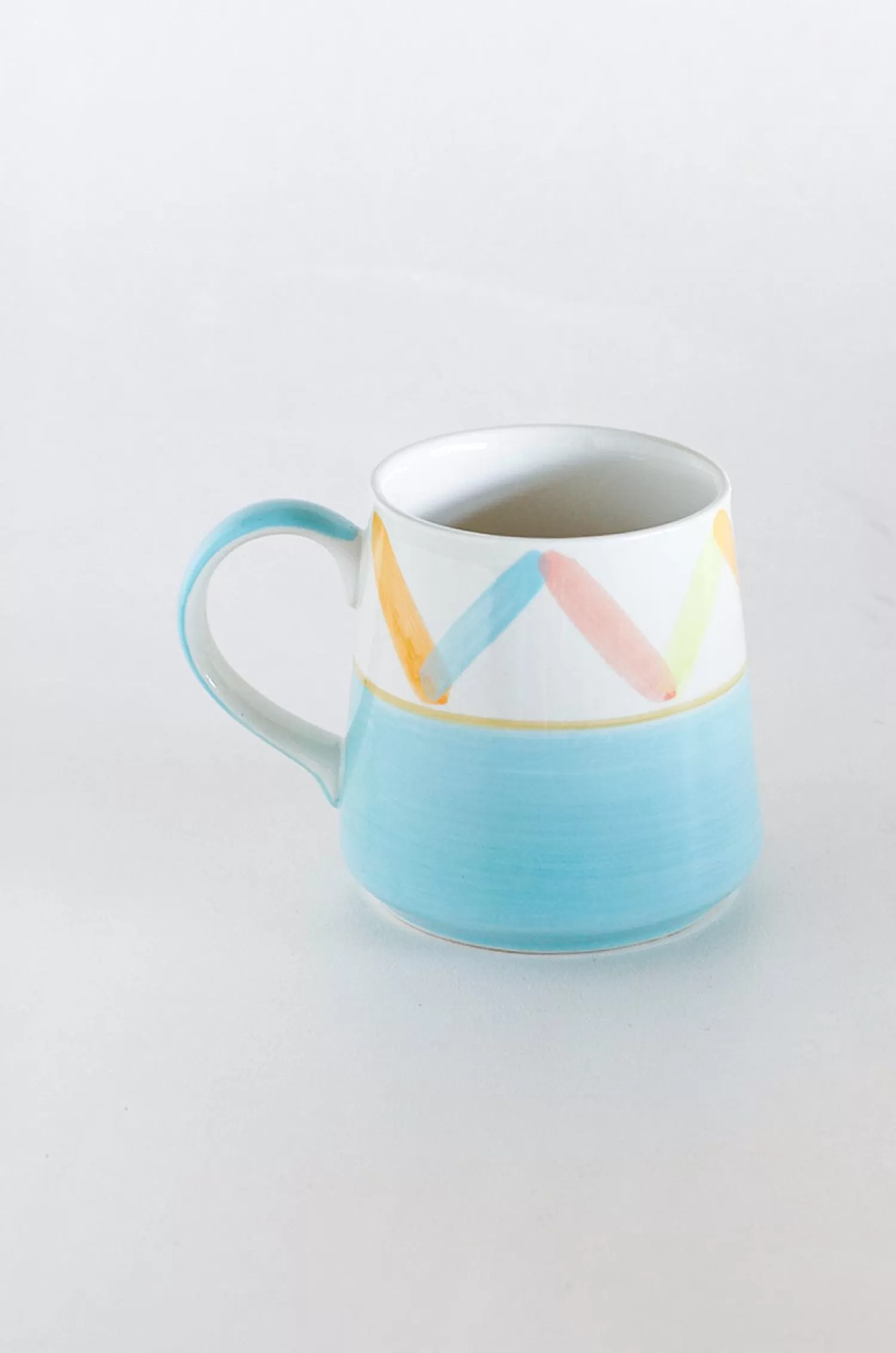 Indra Ceramics Tea Cups & Coffee Mugs^Blue - Aqua Waves Handpainted Ceramic Mug