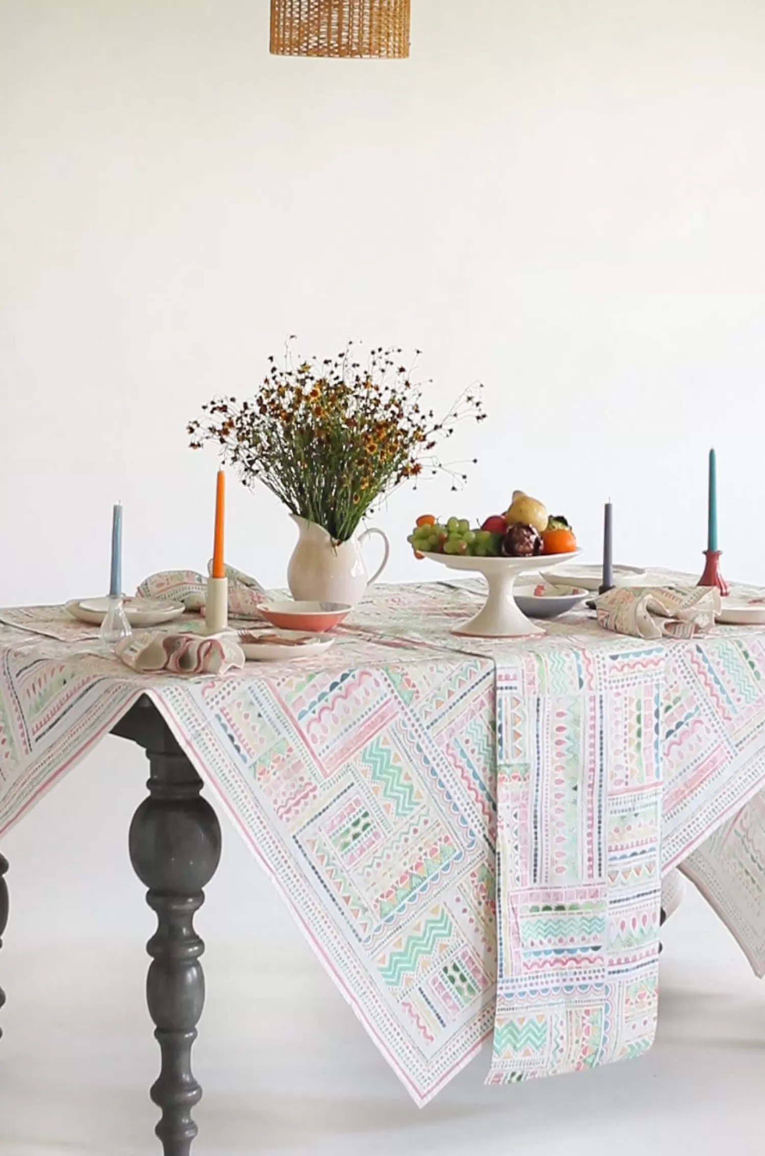 Ocean Table Linen & Accessories^Boheme Cotton Table Cover - 6 Seater