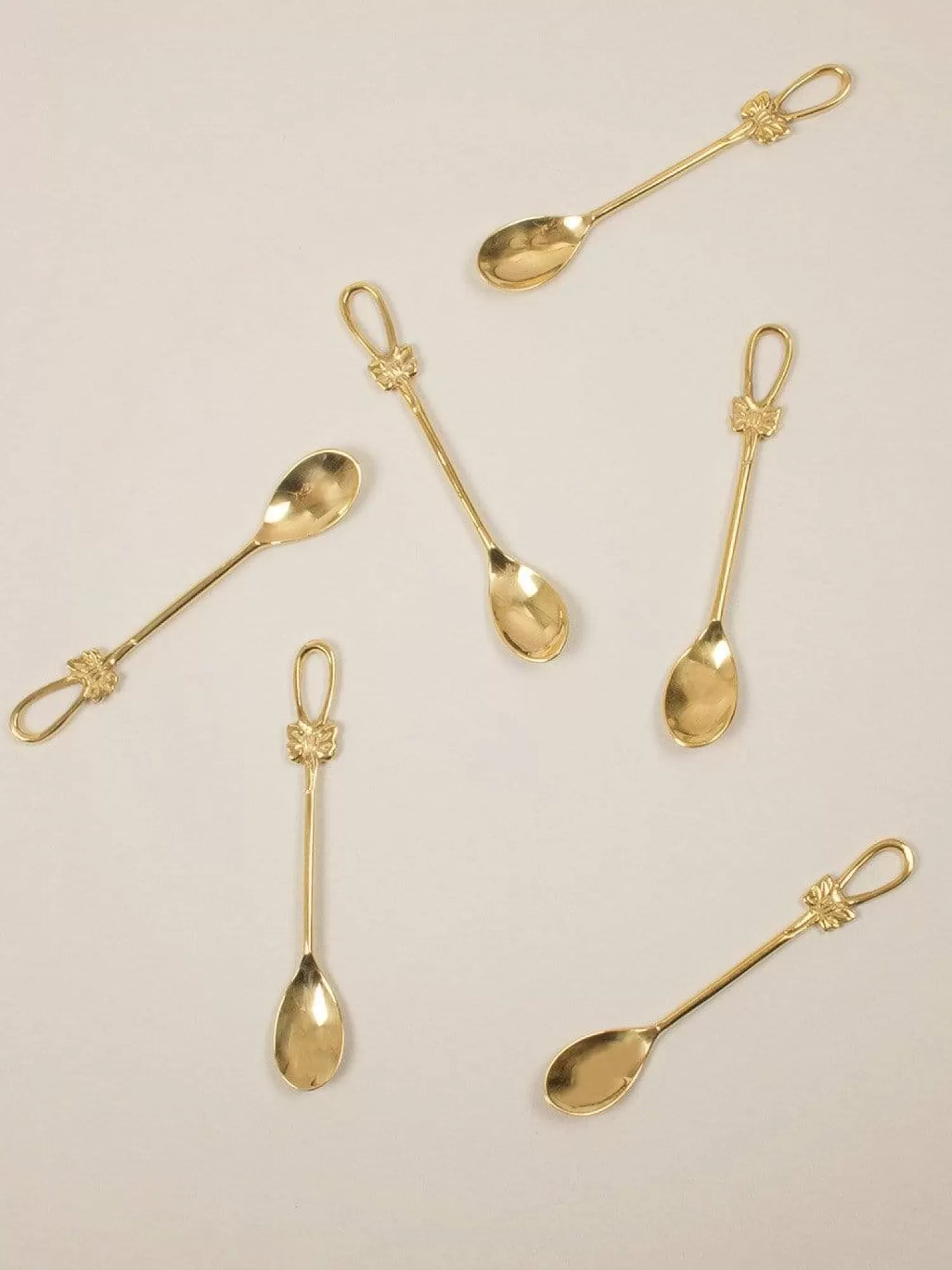 Horizon Styling & Props^Bow Me Up Dessert Spoon Gold- Set Of 6