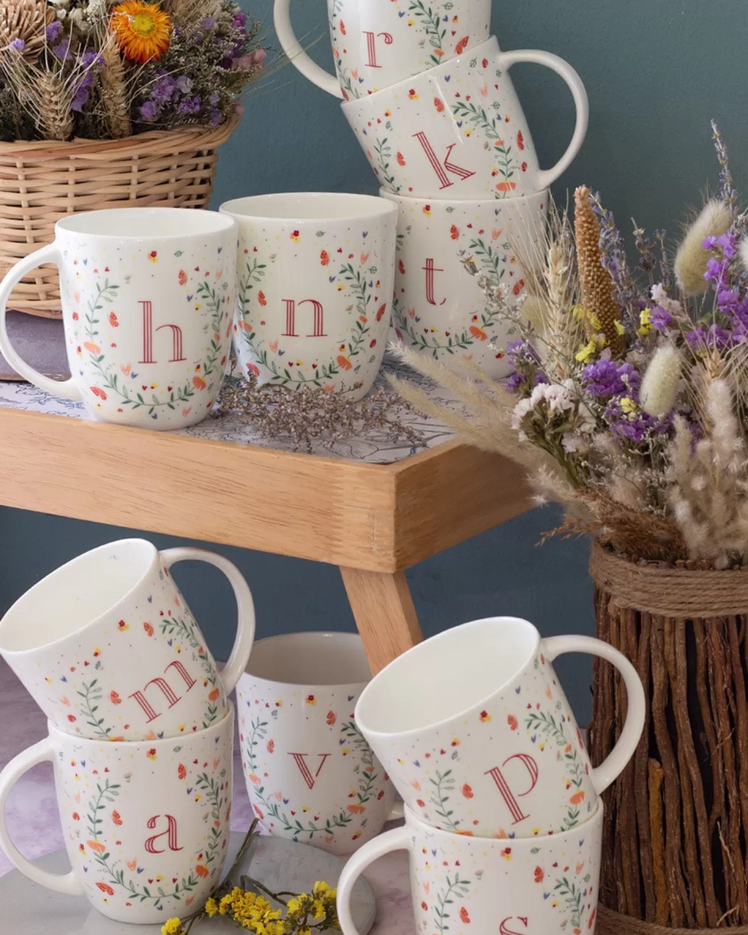 Arta Broch Tea Cups & Coffee Mugs^Butterfly Monogram Mug- A To Z