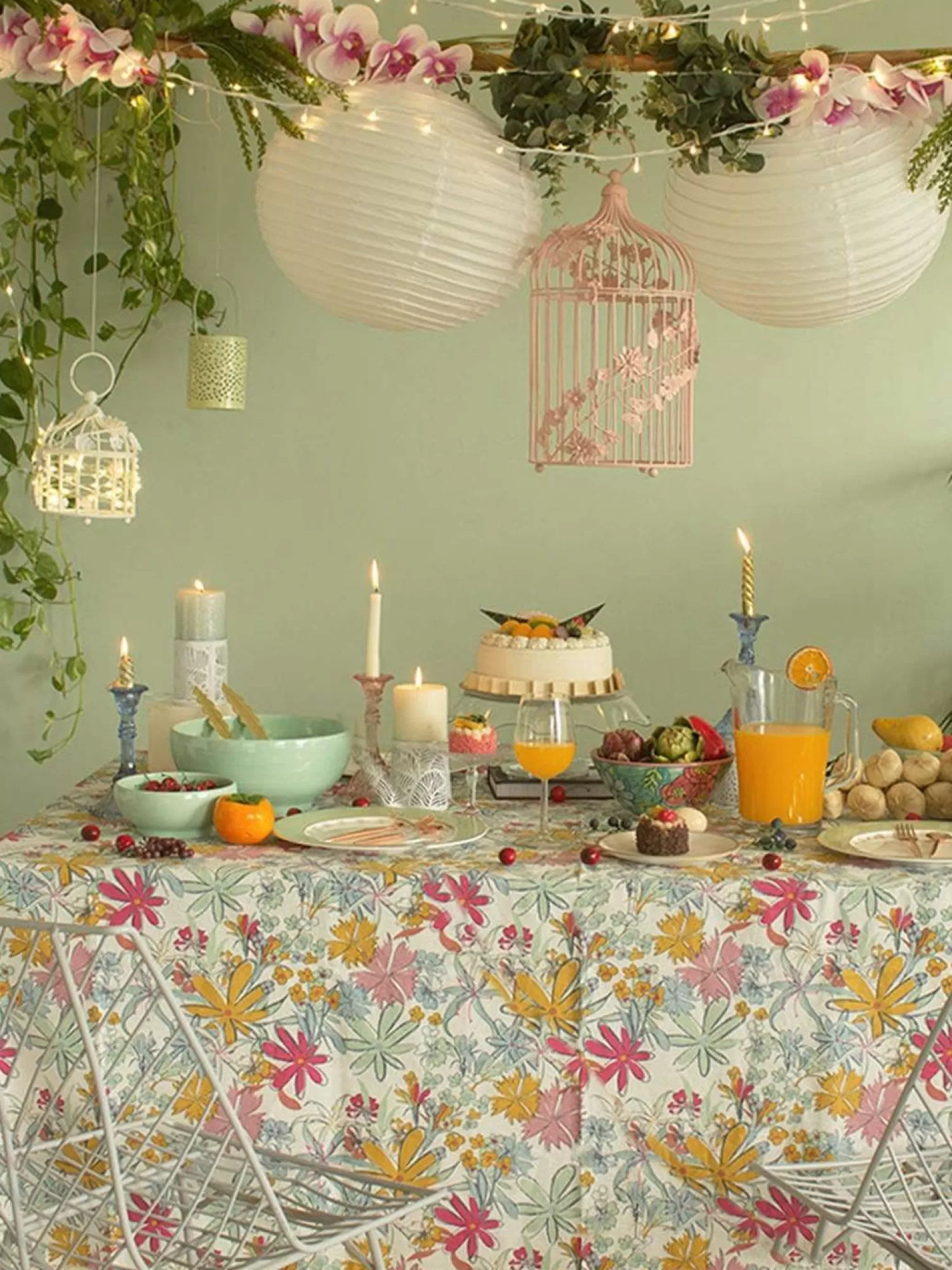 Ocean Table Linen & Accessories^By The Beach Table Cover - Pearl Aqua