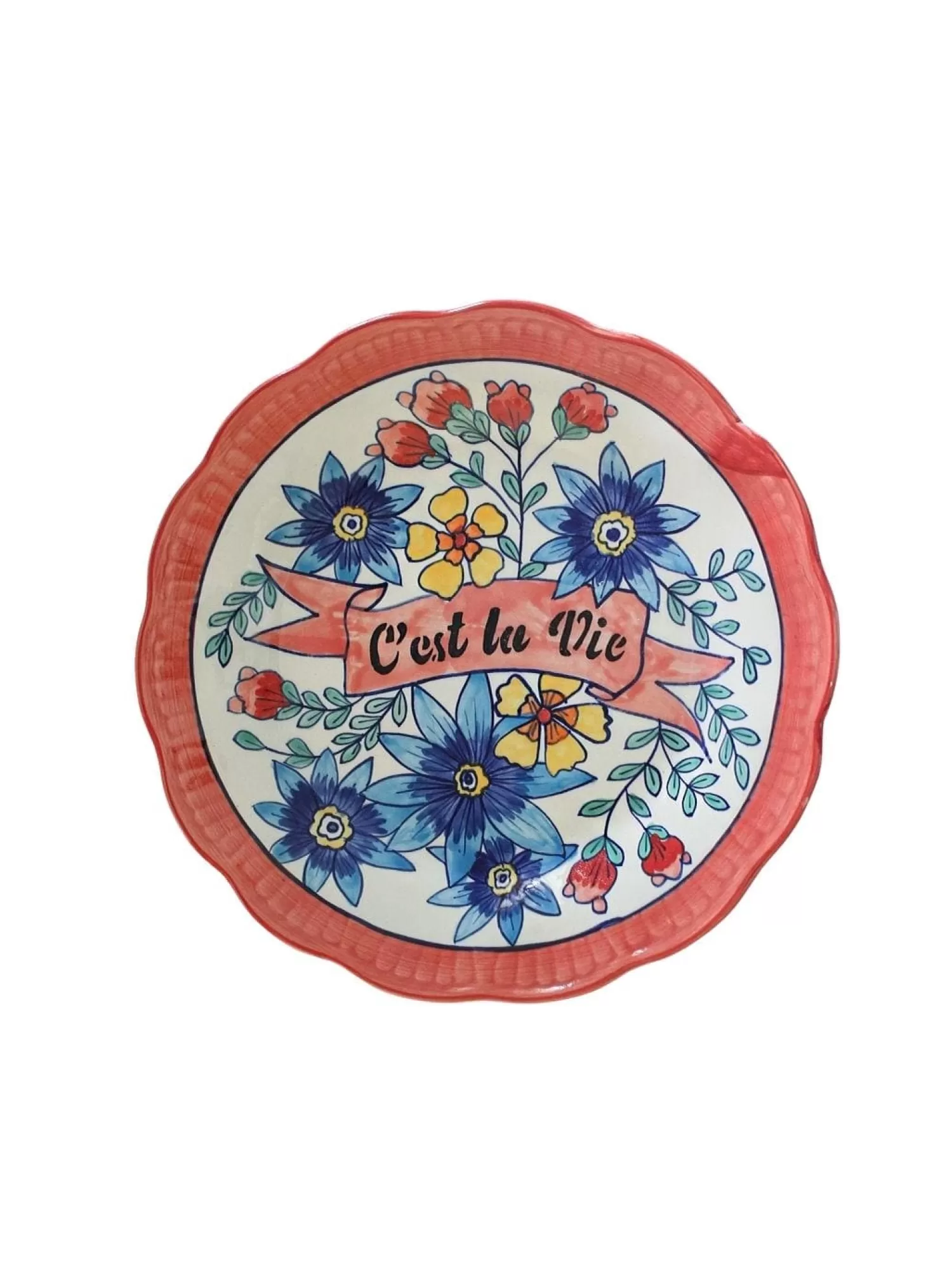 Minhas Pottery Wall Decor^C'Est La Vie Wall Plate