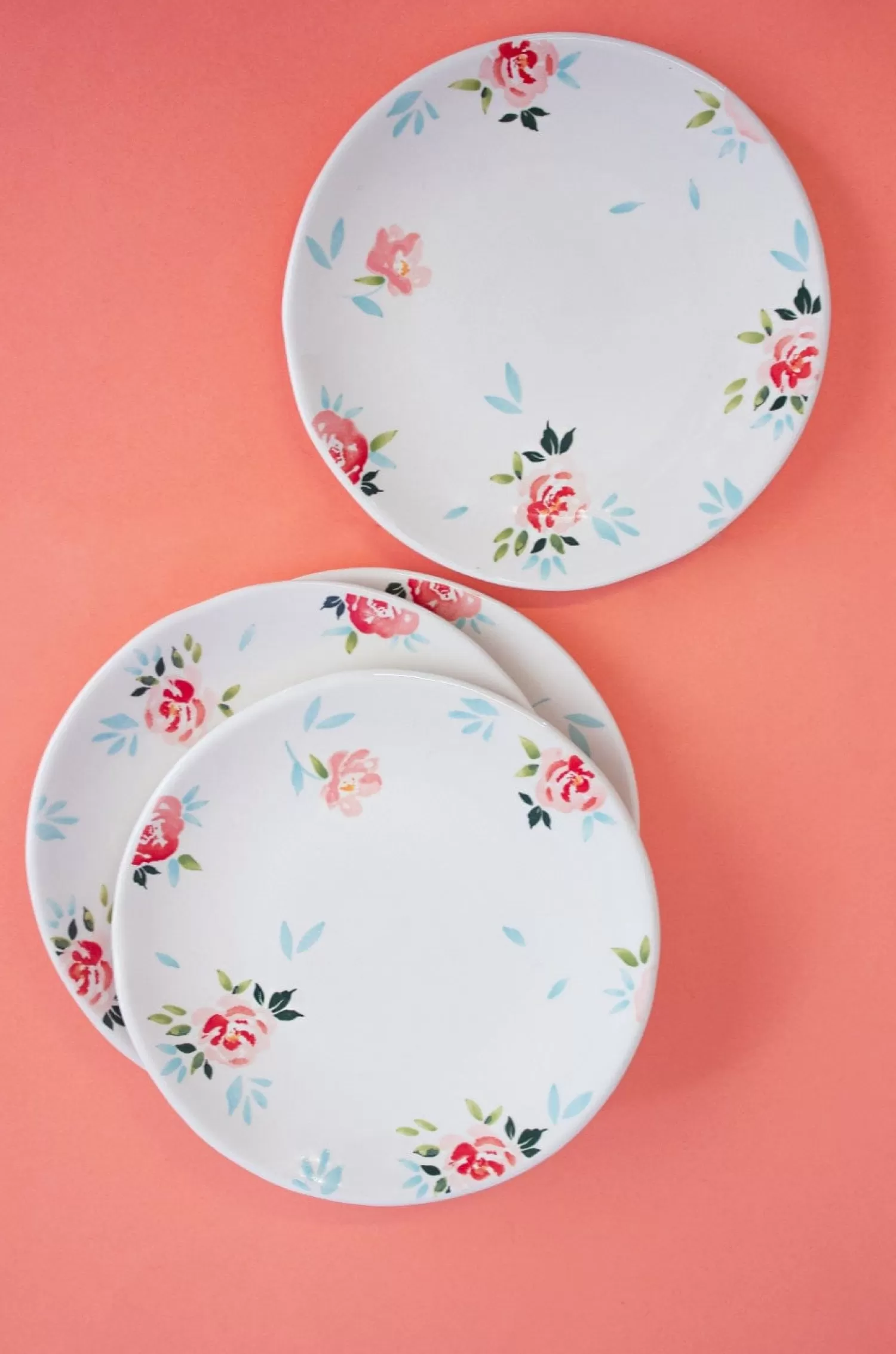 Indra Ceramics Plates^Day Dreams Handpainted Dinner Plates- Set Of 4