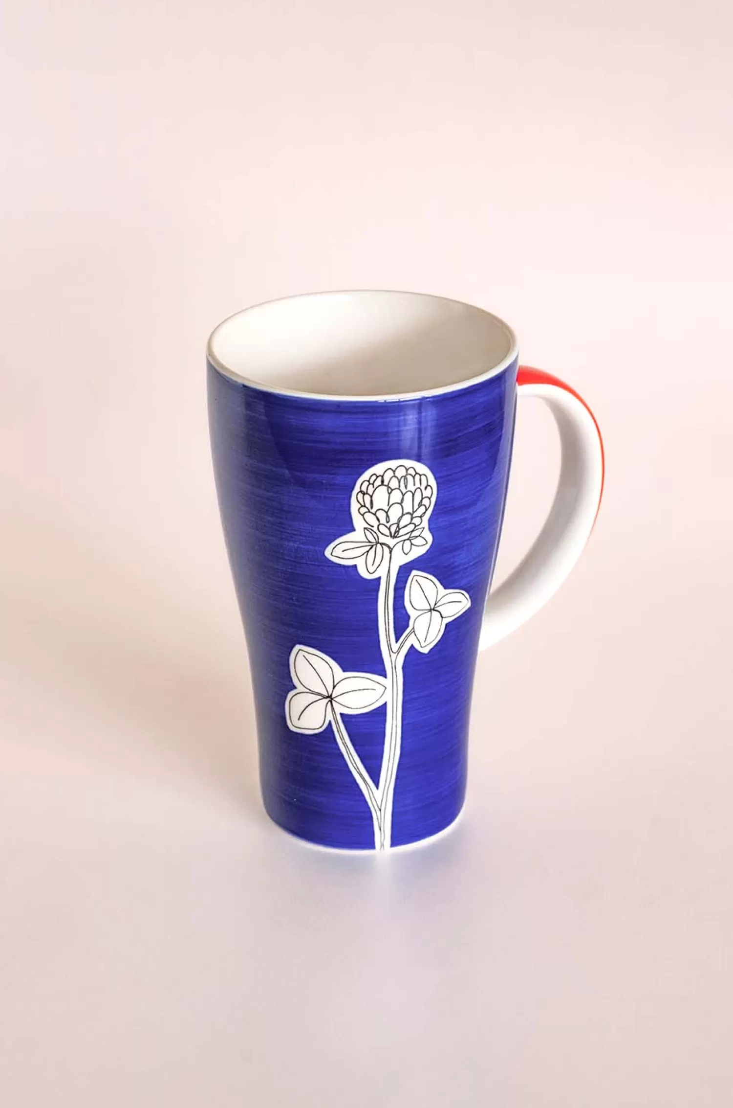 Indra Ceramics Tea Cups & Coffee Mugs^Electric Azure Mug - Flower