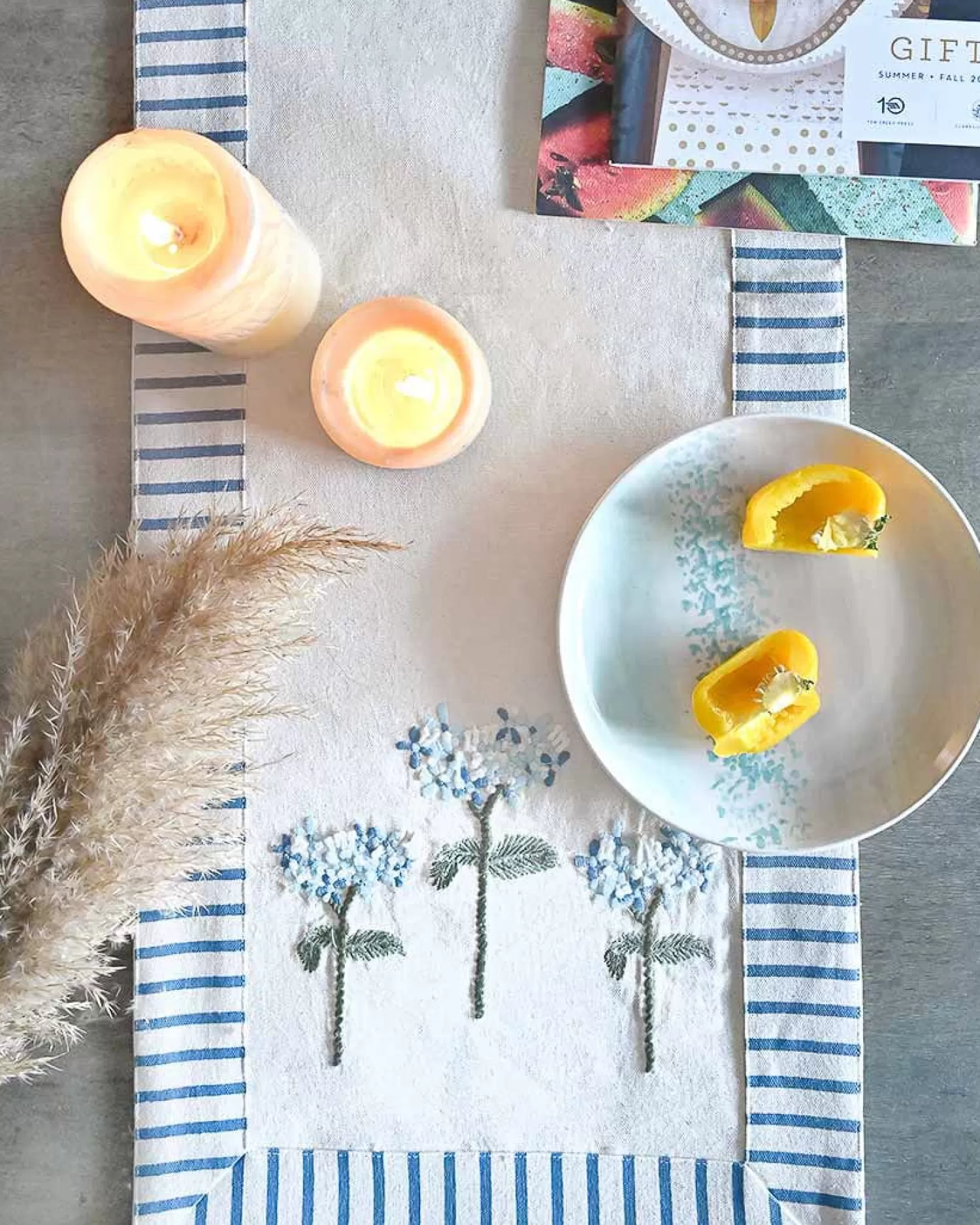 Vanshika Table Linen & Accessories^Escape In Blue Runner