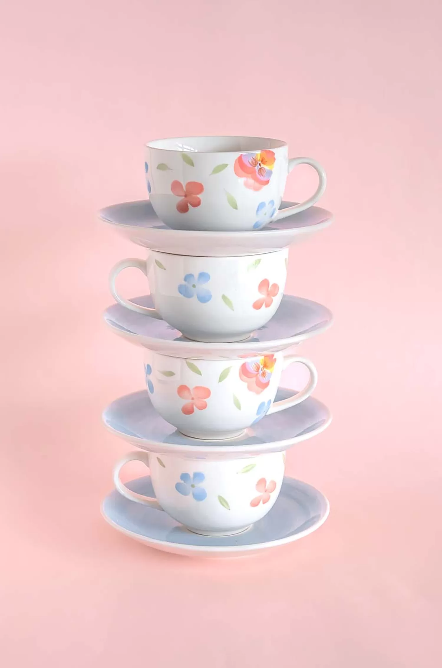 Indra Ceramics Twc Tea^Forest Dreamscape Cup Saucer - Set Of 4