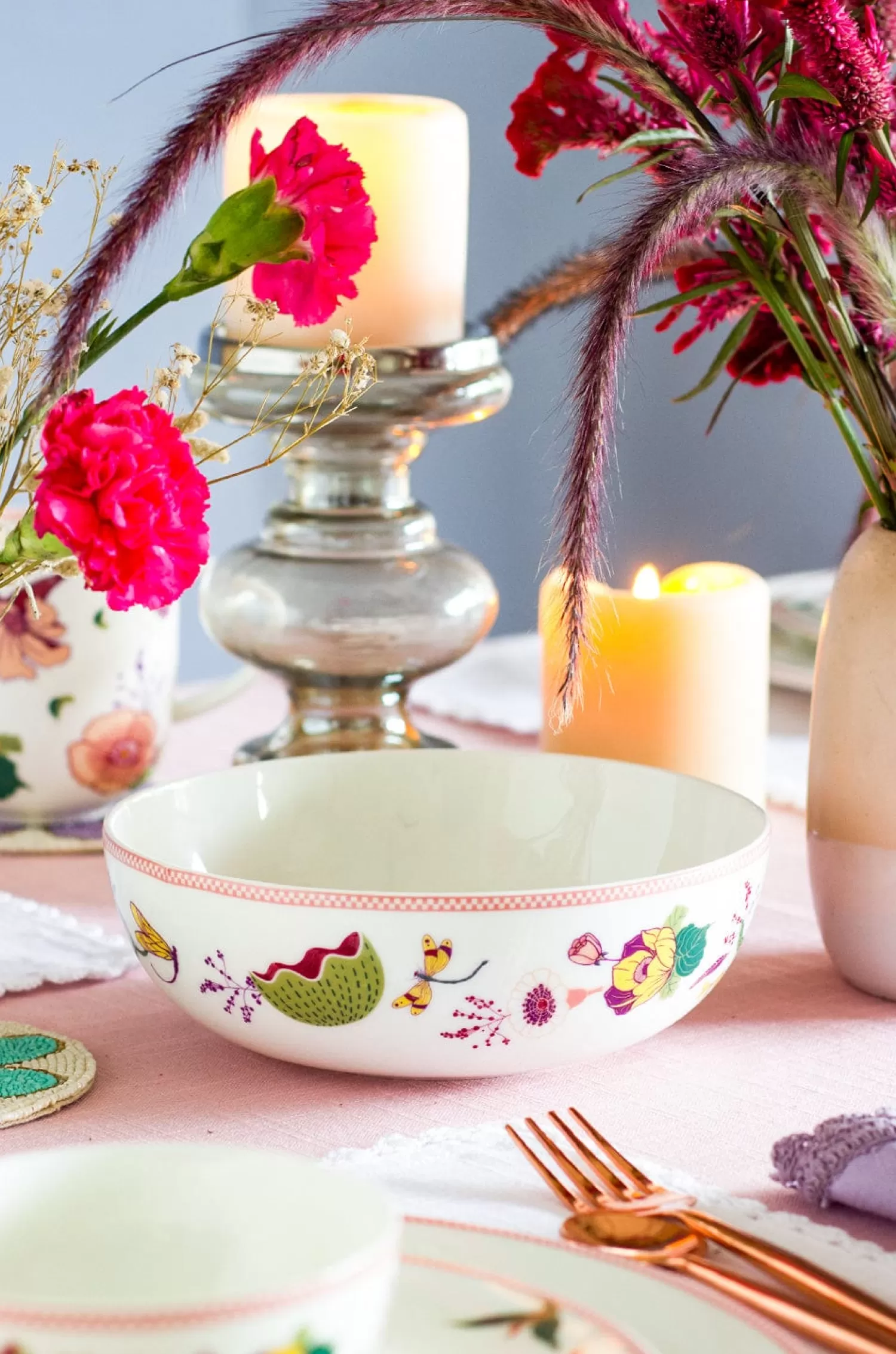 Arta Broch Bowls^Garden Of Eden Fine China Ceramic Curry Bowl - Set Of 2