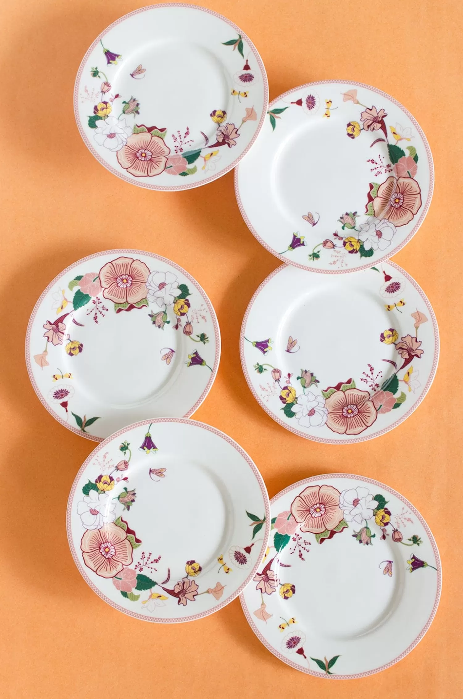 Arta Broch Plates^Garden Of Eden Fine China Ceramic Side Plates - Set Of 6