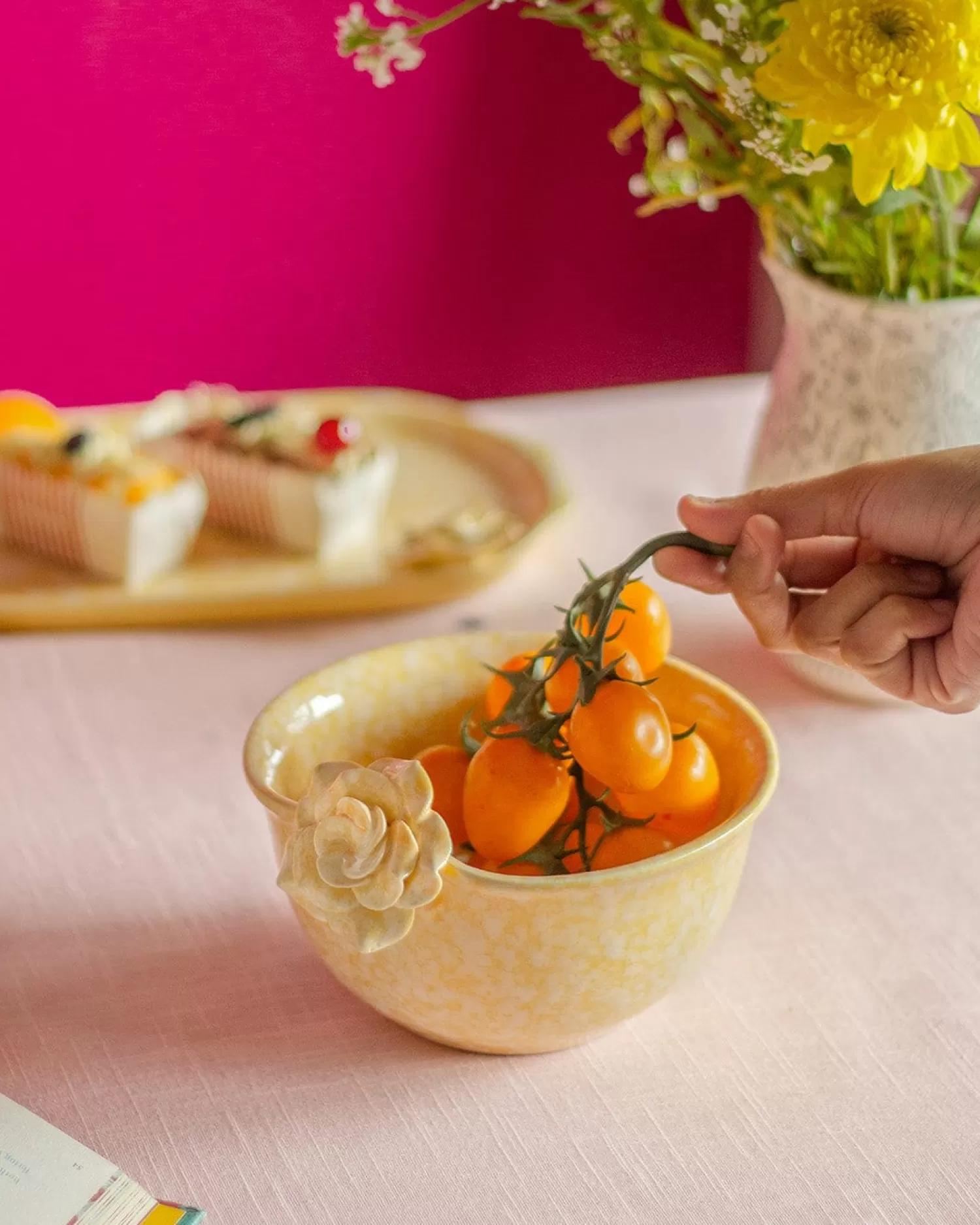 * Bowls^Golden Harvest Handpainted Ceramic Bowl