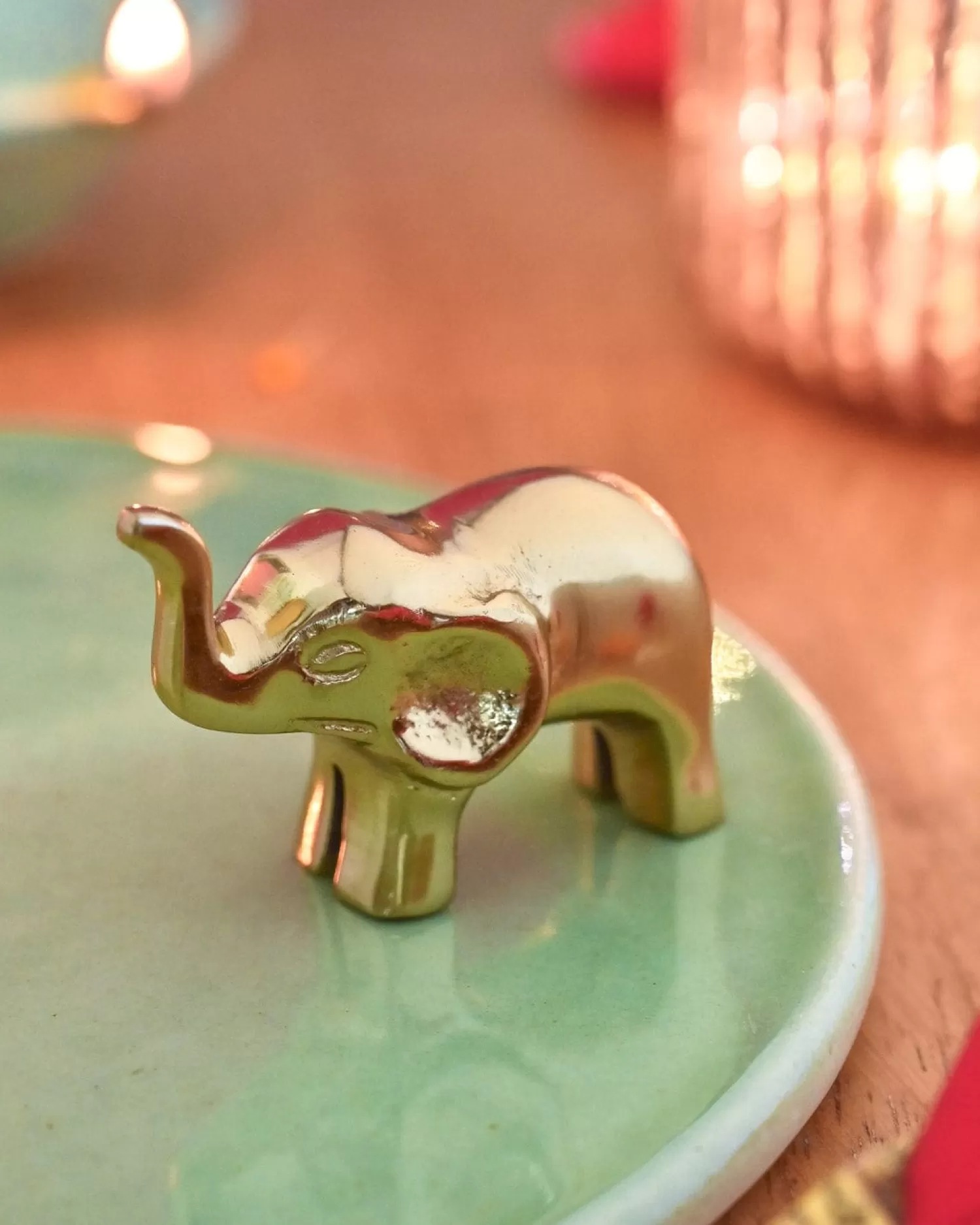 * Decorative Accents^Handcasted Metal Elephant