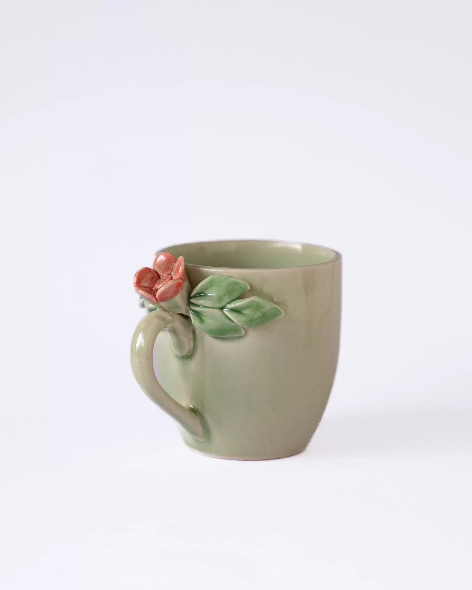 * Twc Tea^Handcrafted Petals Ceramic Mugs - Set Of 2