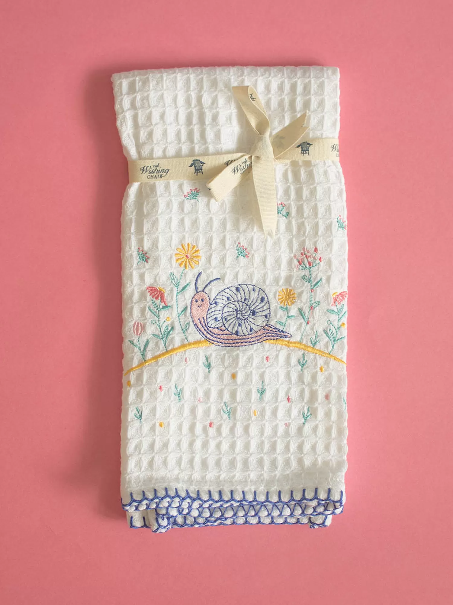 Summerrain Bath^Happy Snail Waffle Hand Towel