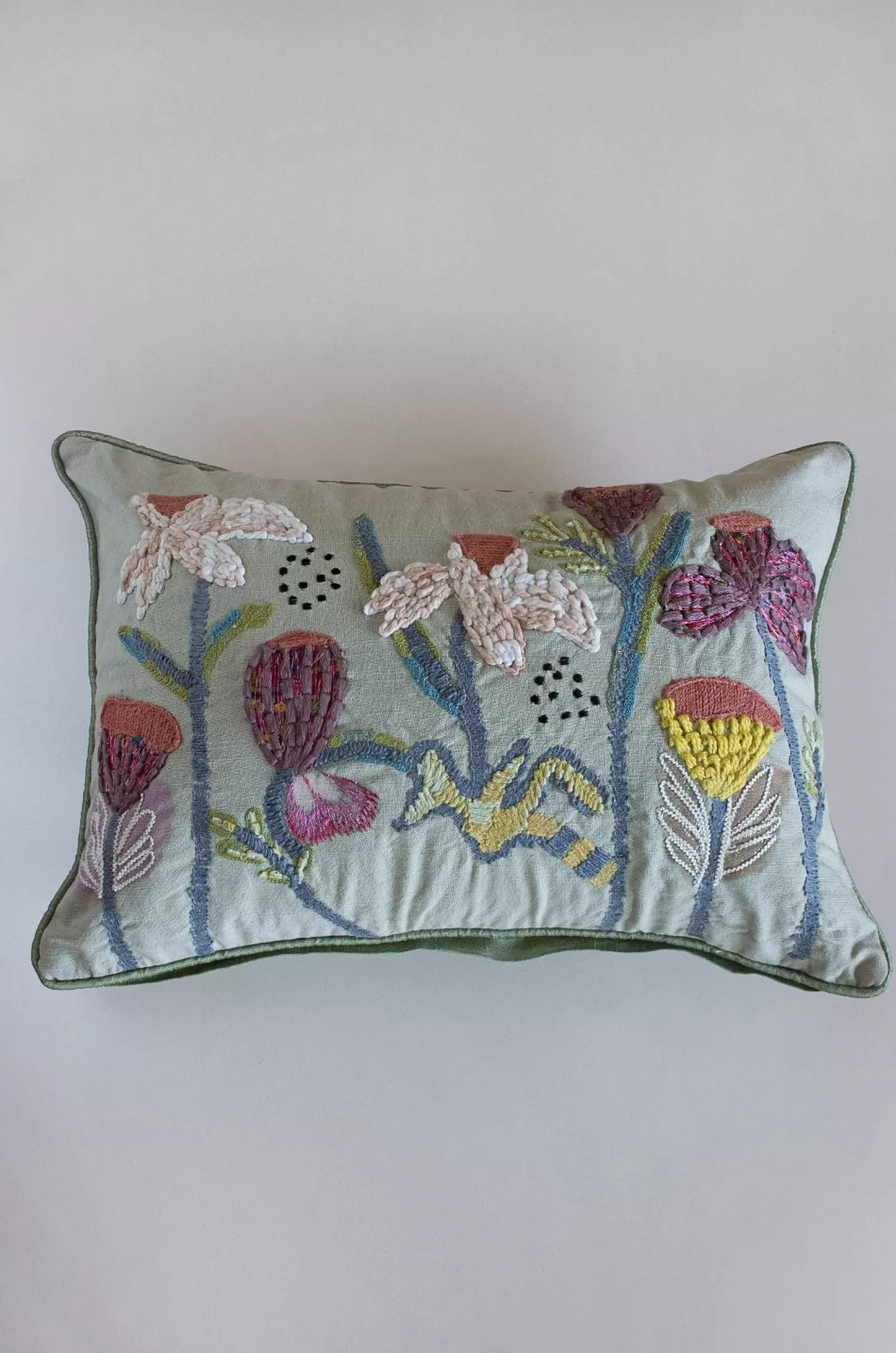 Vivsun Cushion Covers^Iris Embroidered Cushion Cover