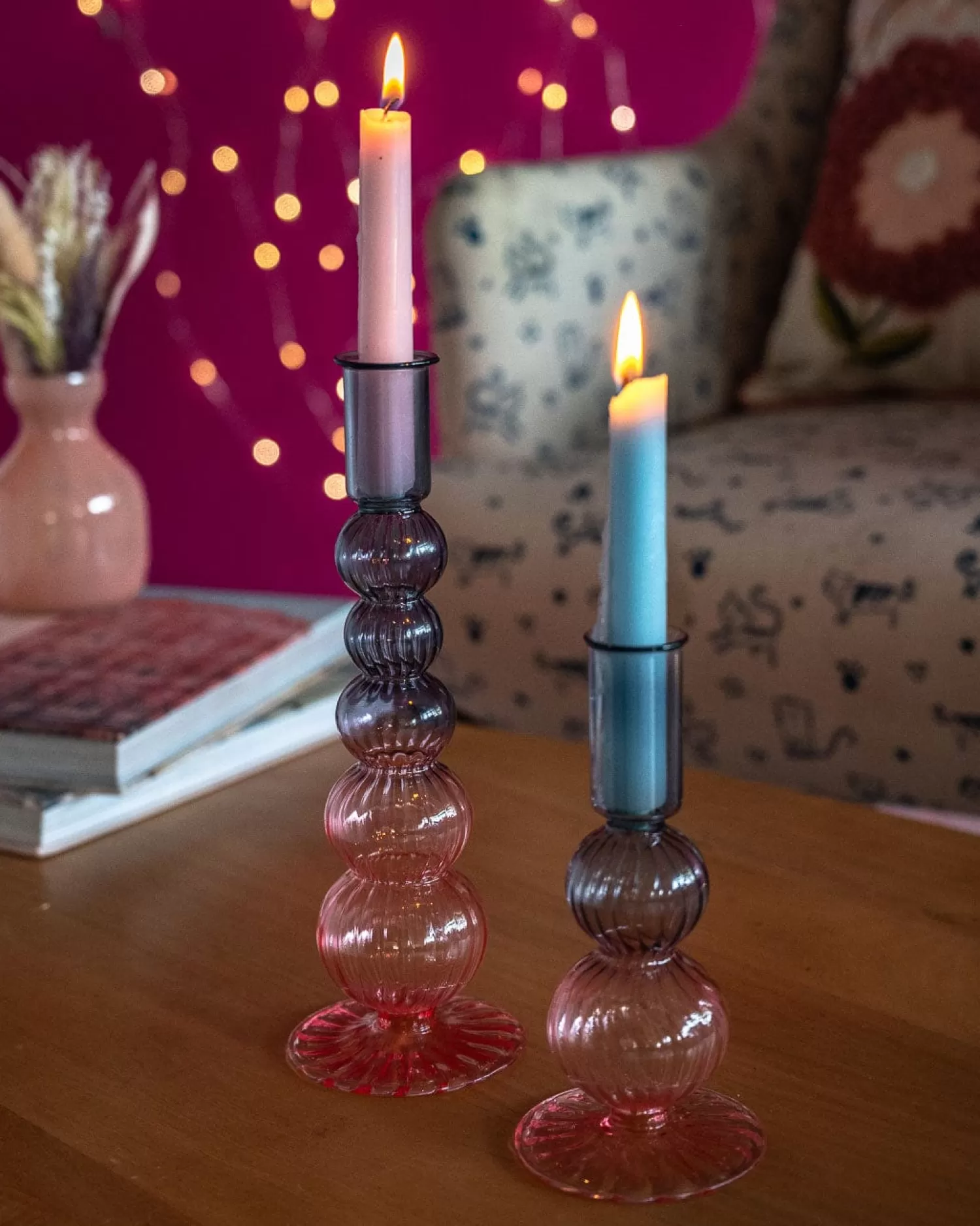 * Lighting^Kefi Borosilicate Candle Holders - Set Of 2