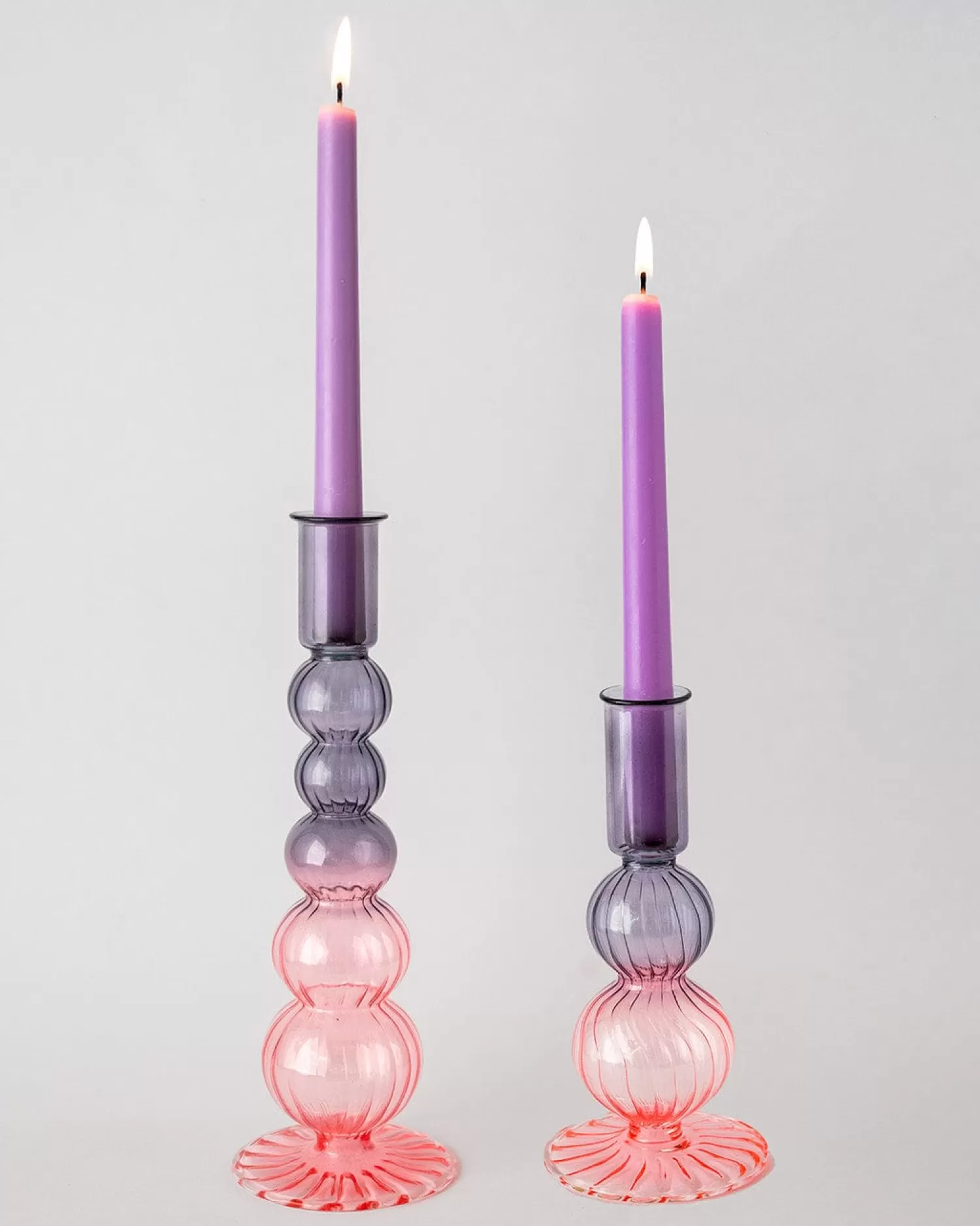 * Lighting^Kefi Borosilicate Candle Holders - Set Of 2