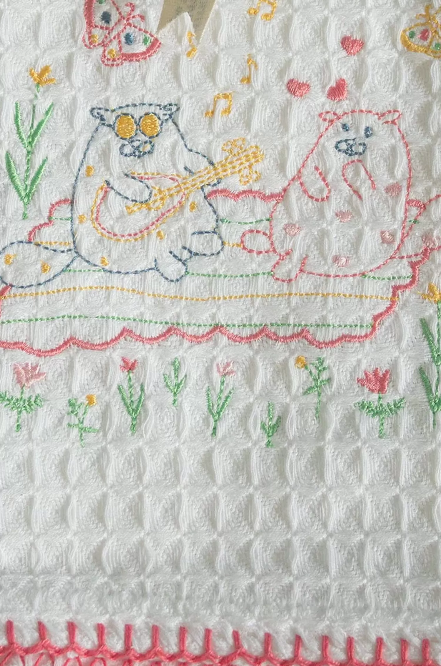 Summerrain Bath^Kitty Party Waffle Hand Towel