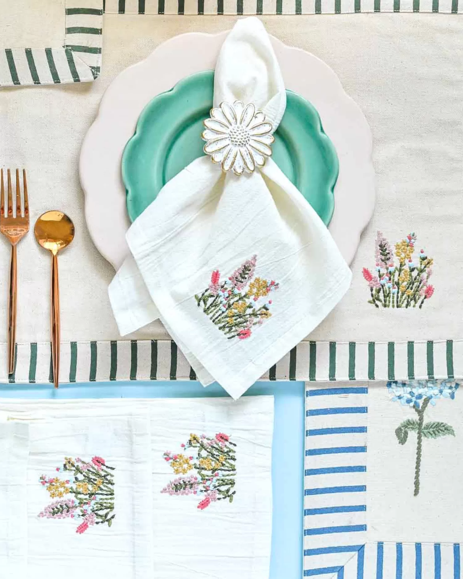 Vanshika Table Linen & Accessories^Let Love Bloom Napkin - Set Of 4