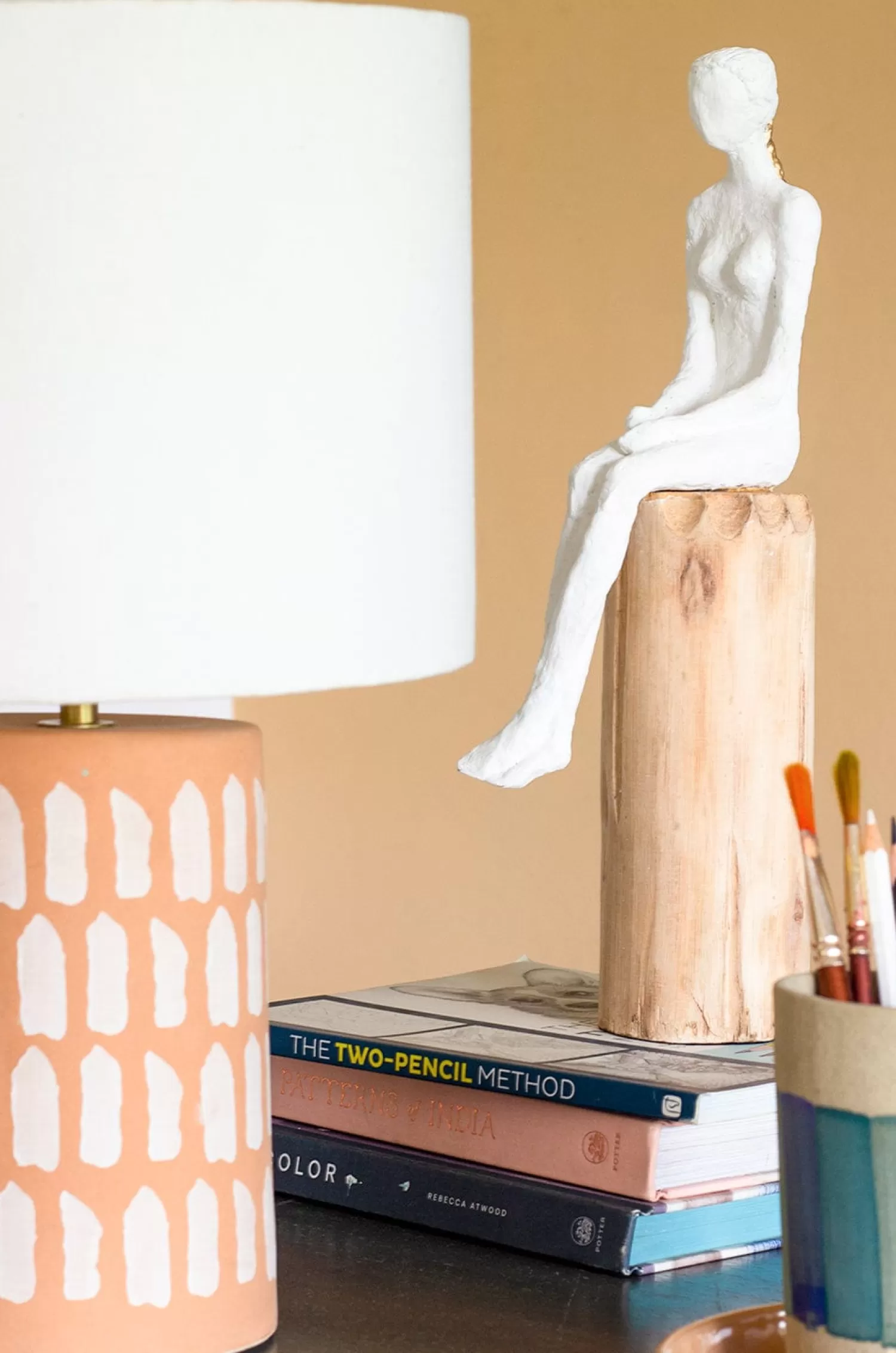 Forms Decorative Accents^Lost In Thought Lady Wooden Decorative Accent