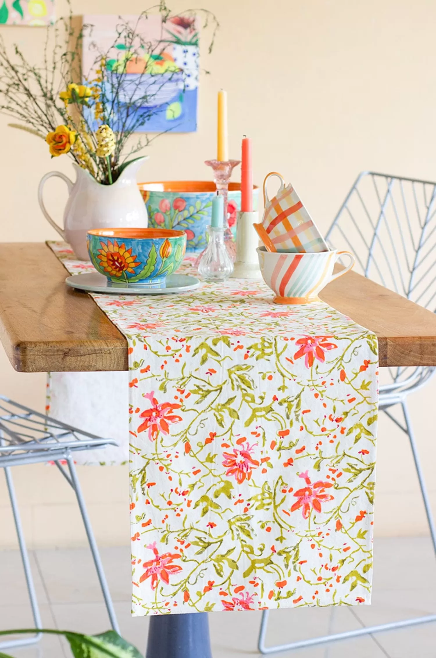 Aashapura Overseas Table Linen & Accessories^Love In Full Bloom Table Runner