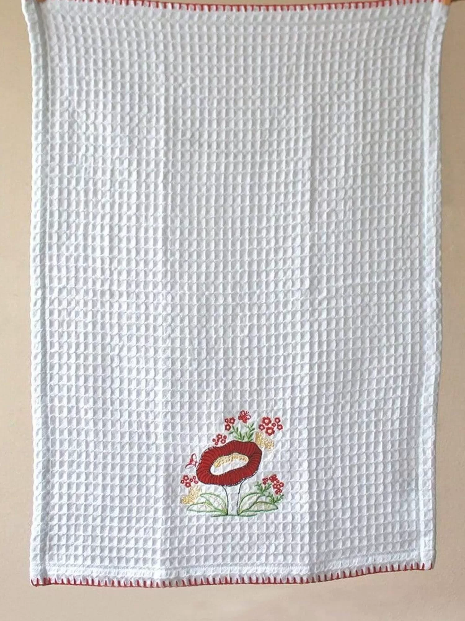 Summerrain Bath^Mushroom Waffle Hand Towel