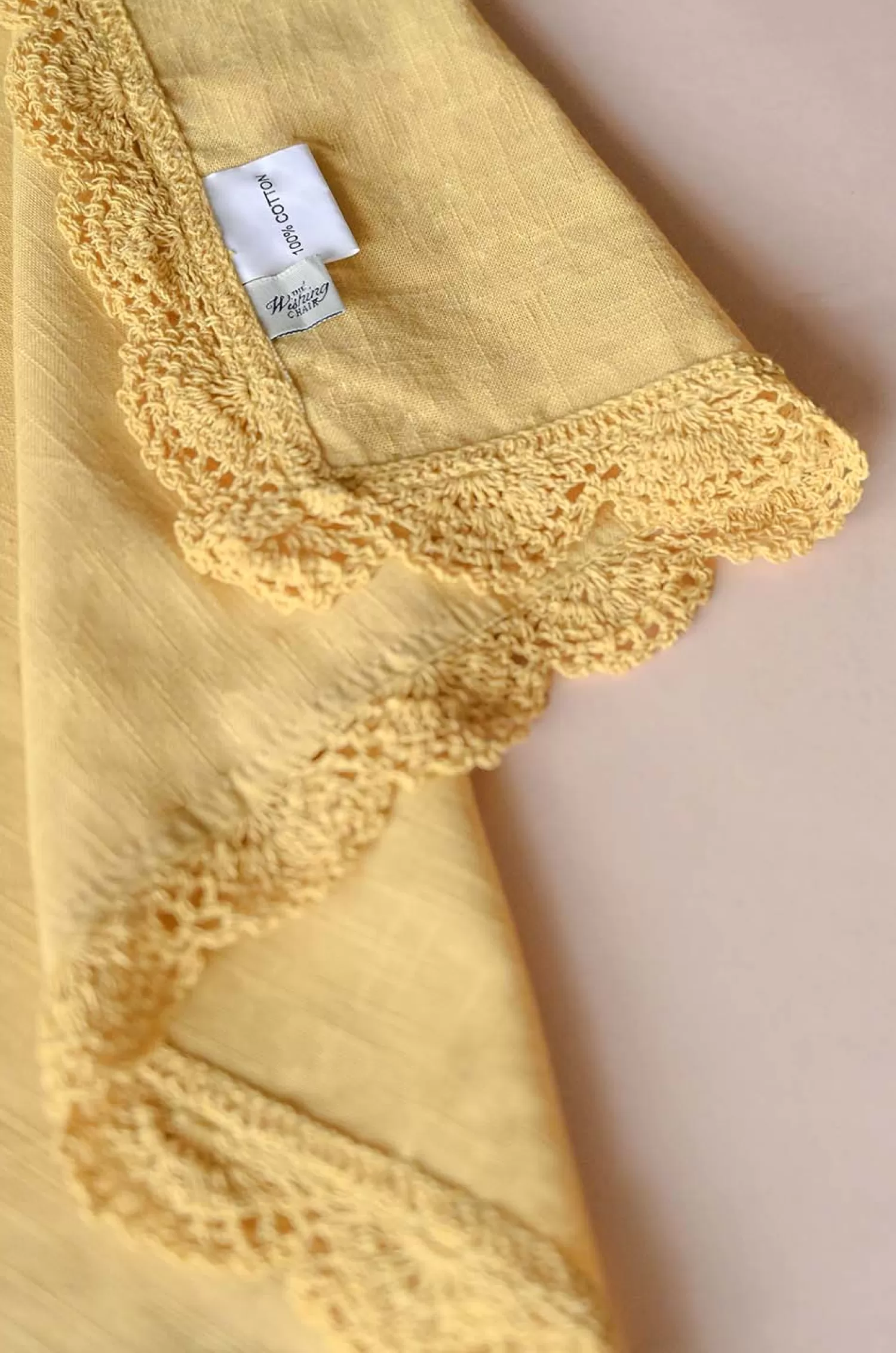 RKPH Table Linen & Accessories^Mustard Hand Crochet Table Cloth -4/6/8 Seater