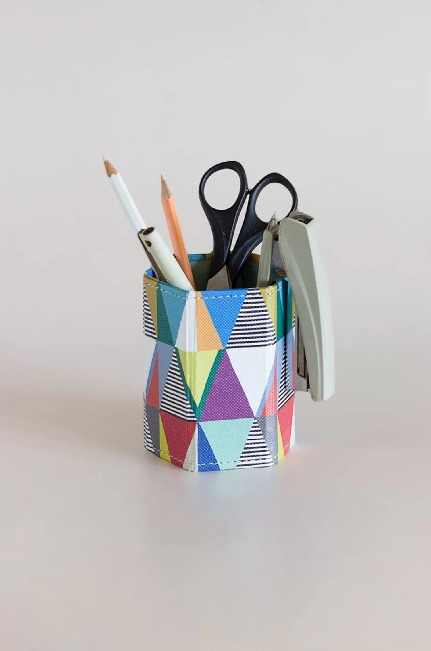 EcoLeather Desk Accessories & Little Treats^Pearlised Paper Leather Foldable Pen Holder- Kaleidoscope