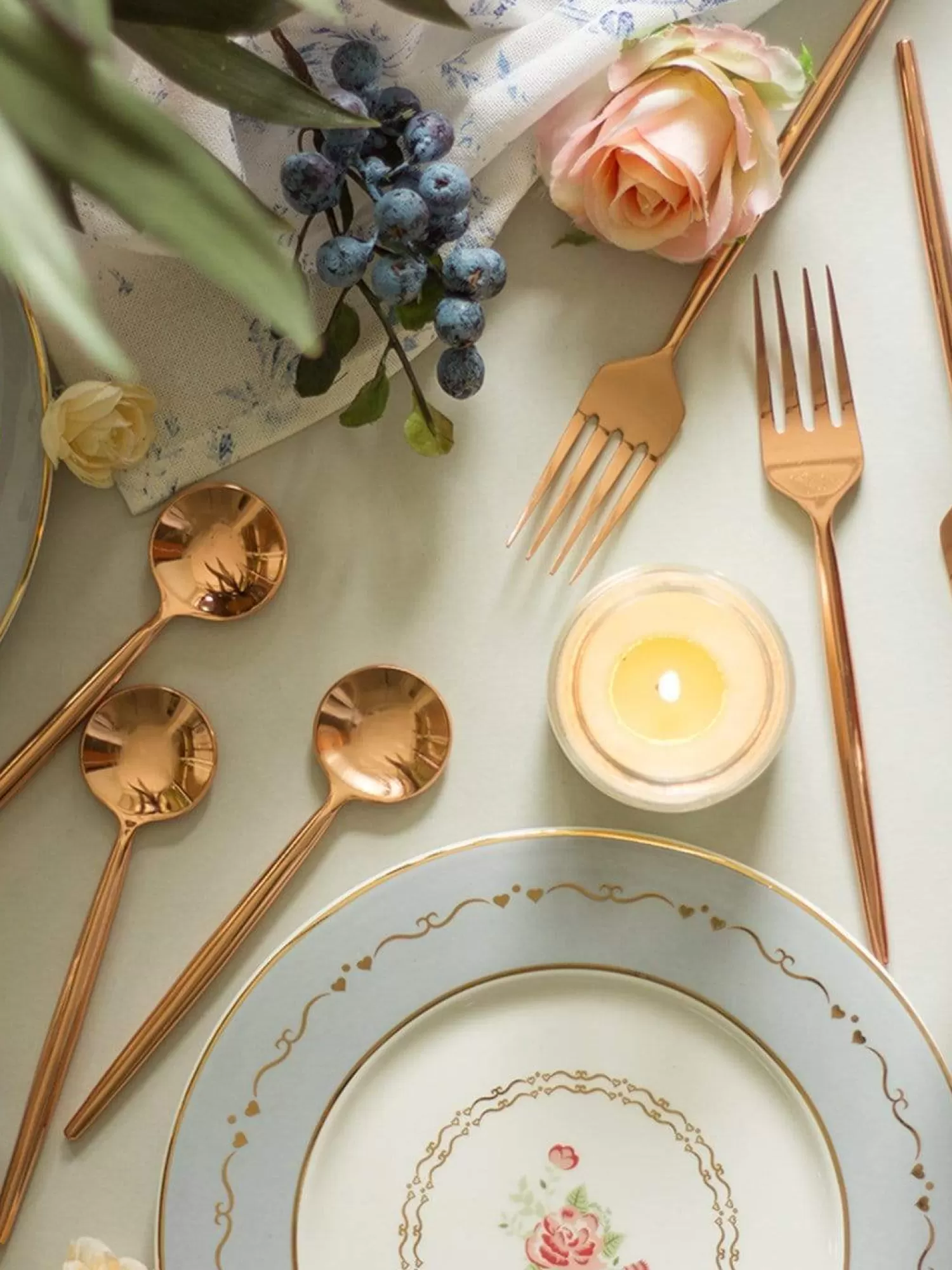 Horizon Styling & Props^Perfect Kitchen Dessert Spoon-Rose Gold- Set Of 6