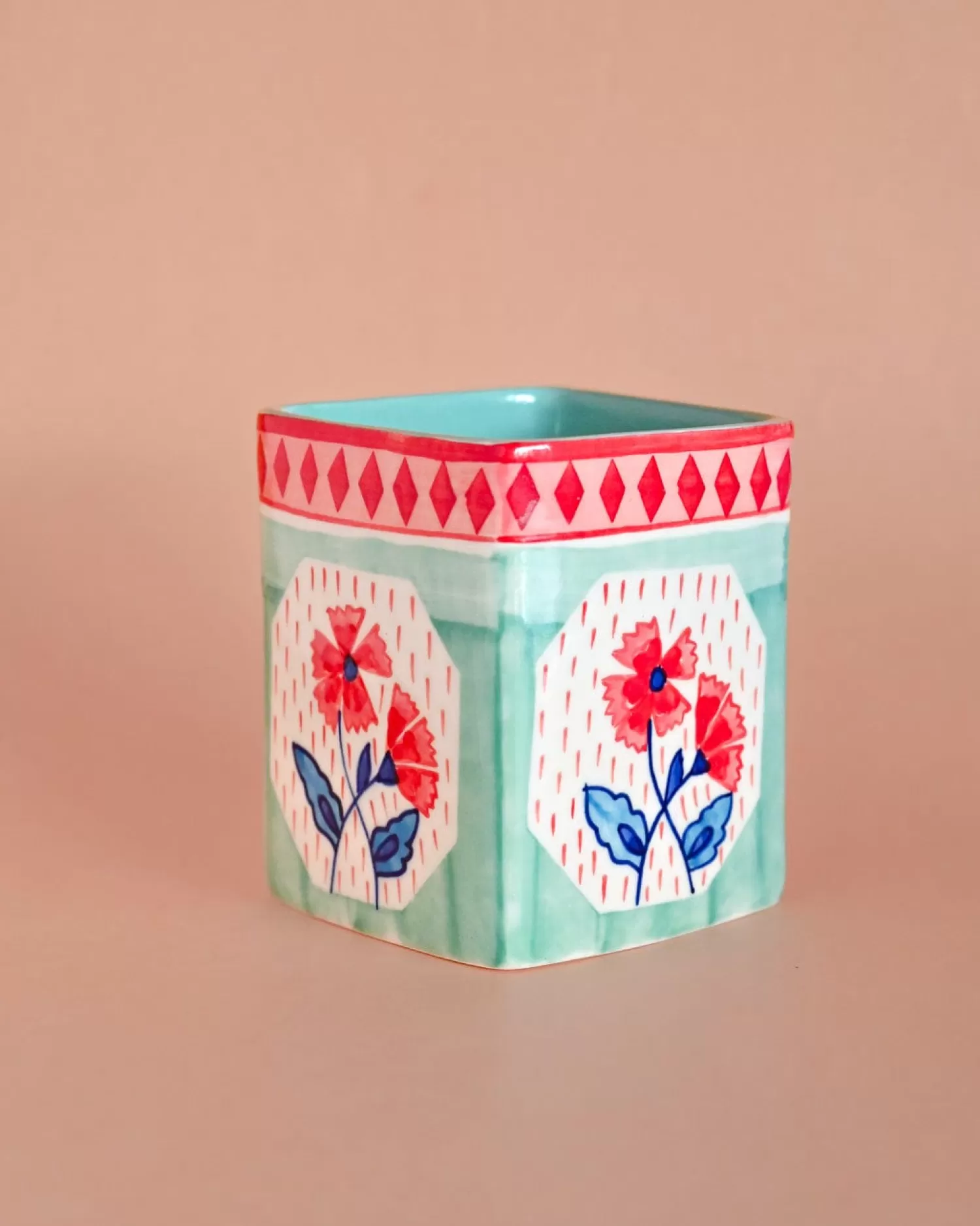 * Kitchen Accessories^Poppies & Play Handpainted Cutlery Holder