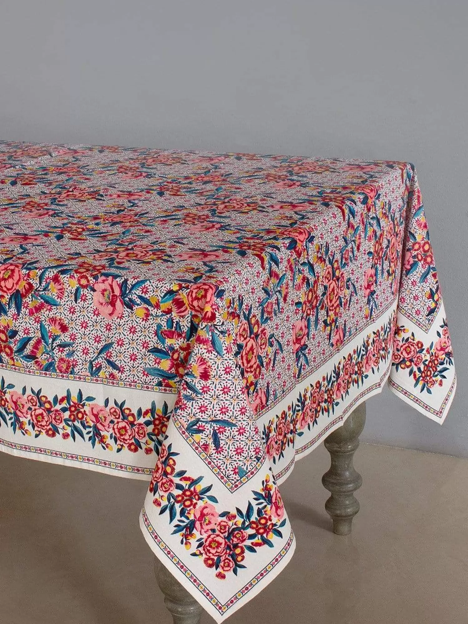 Ocean Table Linen & Accessories^Poppy Petals Table Cover- 8 Seater