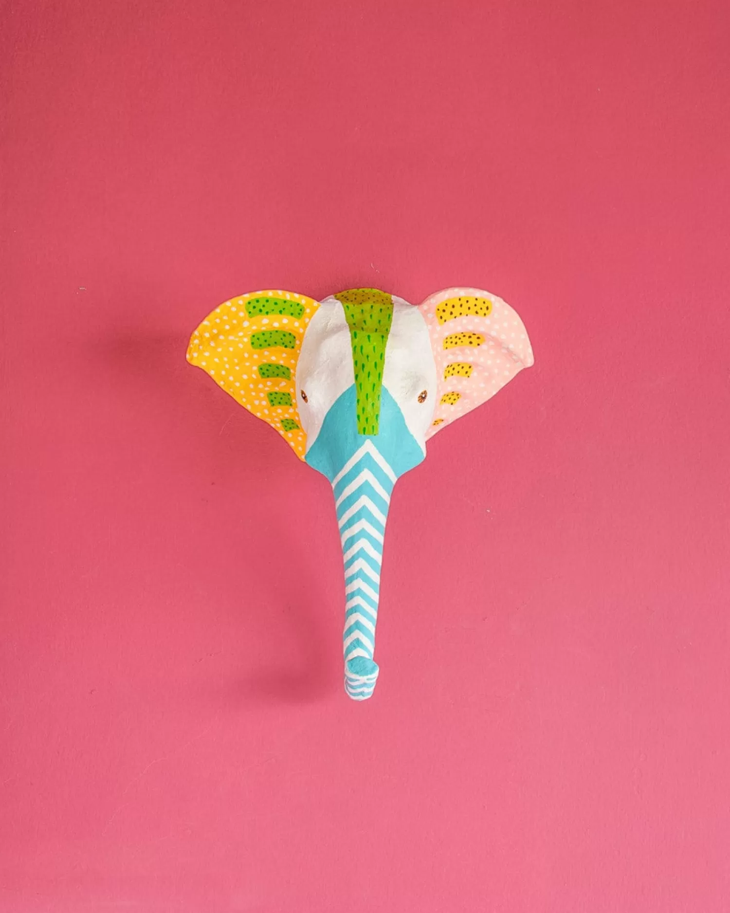 * Desk Accessories & Little Treats^Psychedelic Ellie Handpainted Paper Mache Wall Decor Head