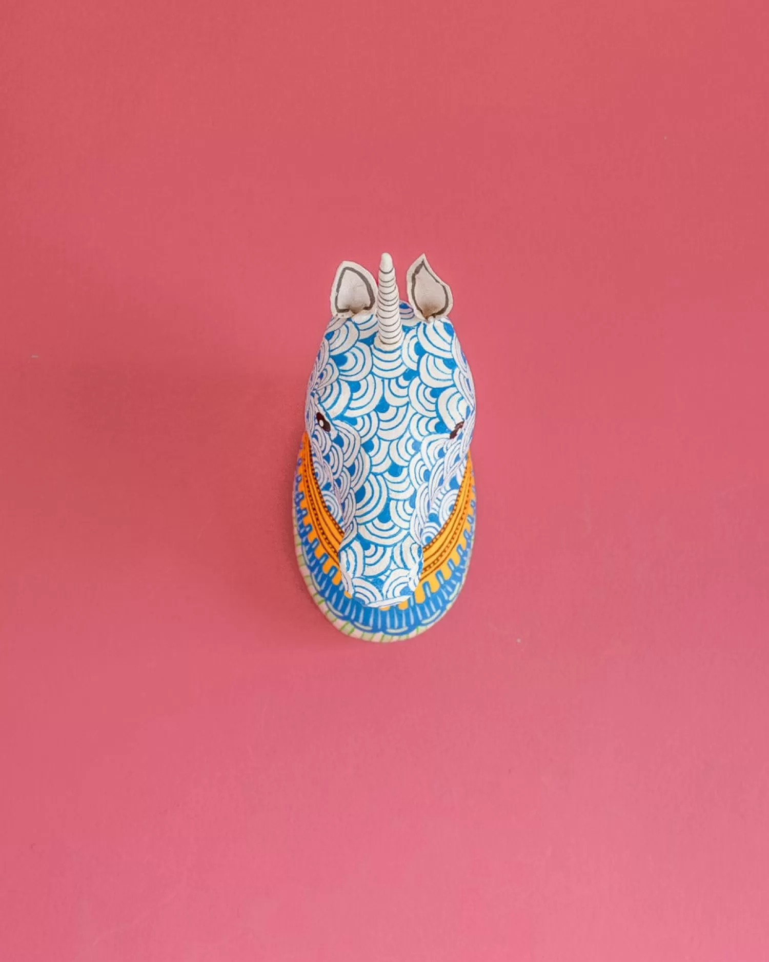 * Desk Accessories & Little Treats^Psychedelic Unicorn Handpainted Paper Mache Wall Decor Head