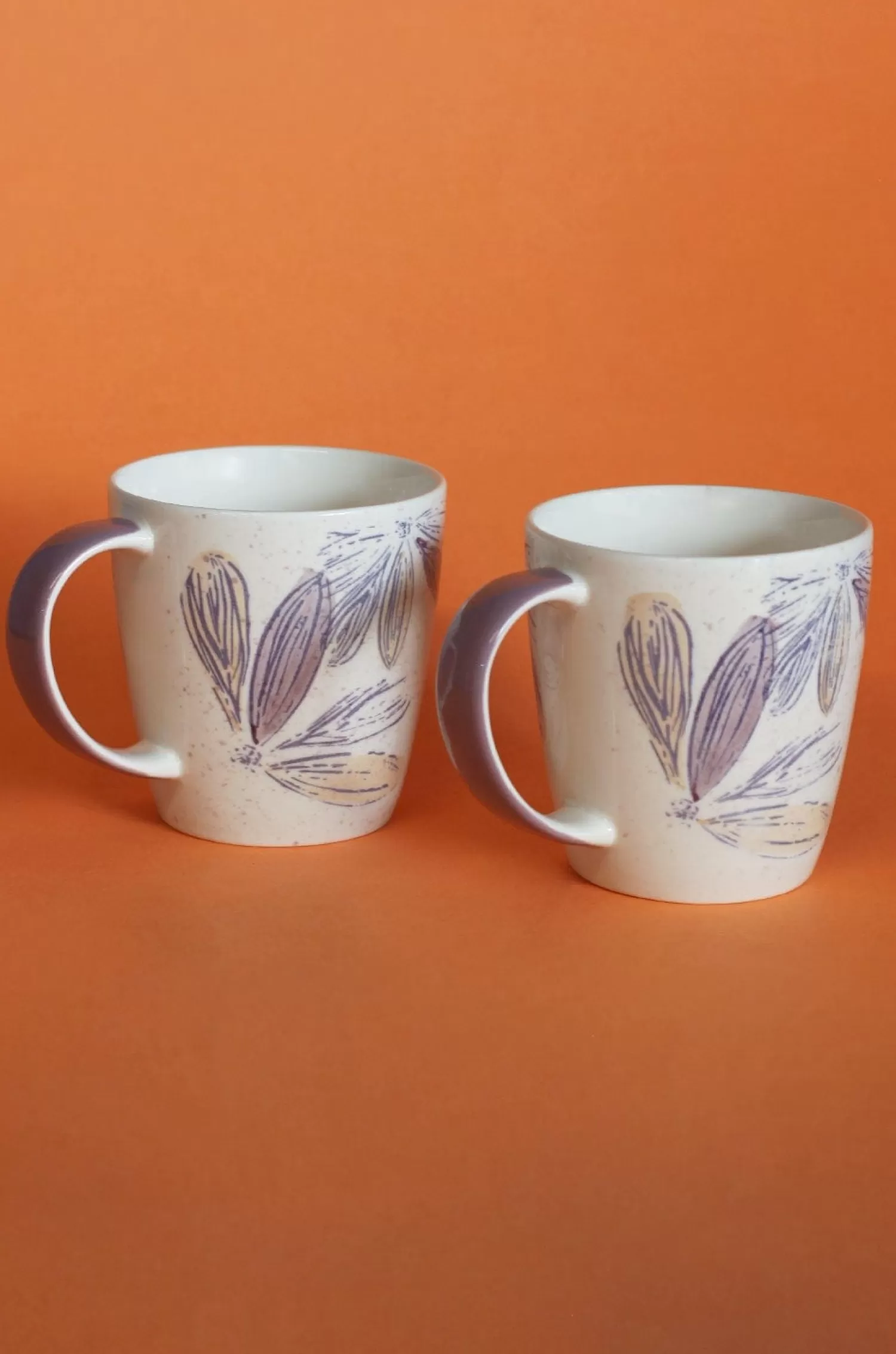 Indra Ceramics Tea Cups & Coffee Mugs^Purplicious Handpainted Ceramic Mugs - Set Of 2