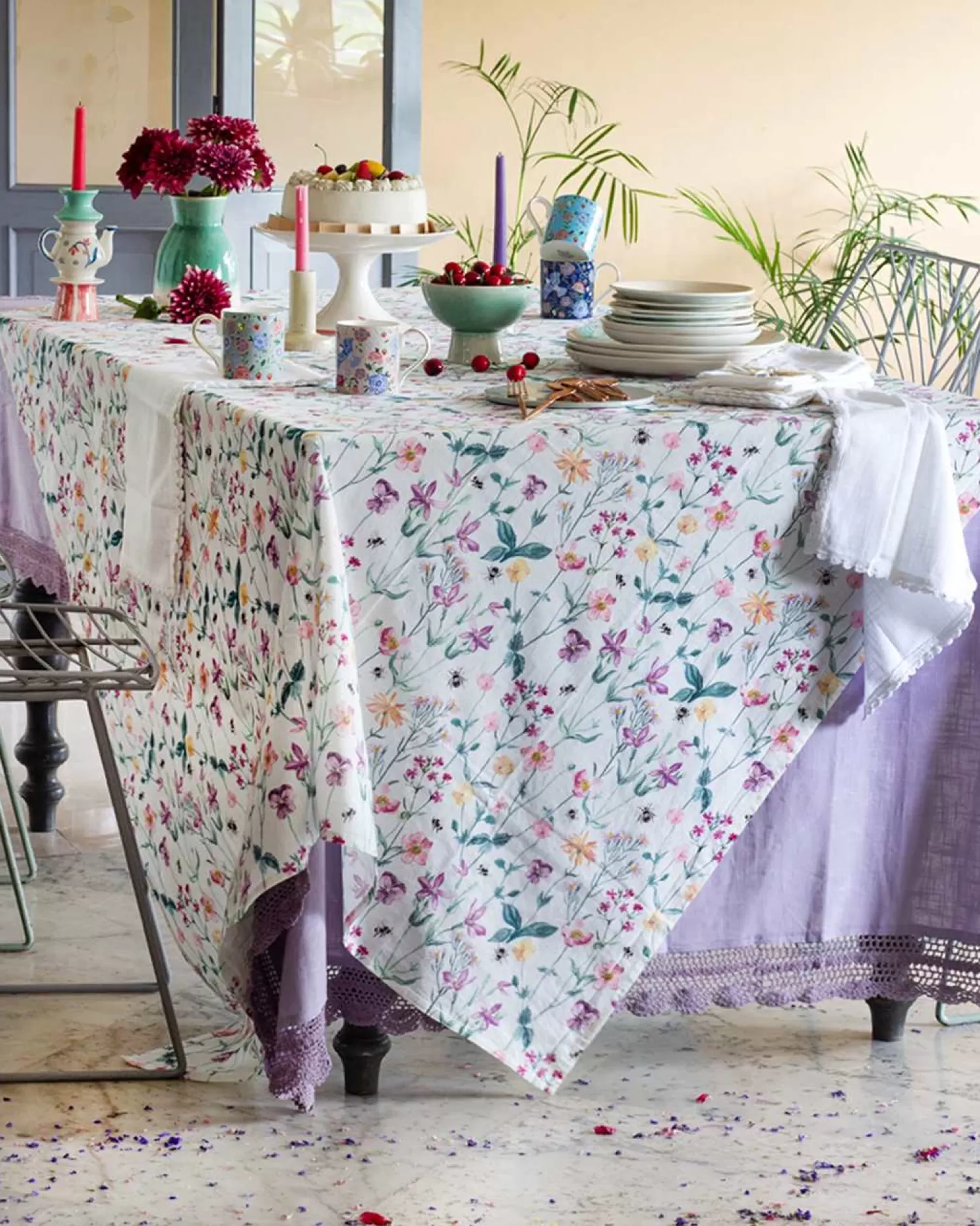 Ocean Table Linen & Accessories^Runa Table Cover - 4 Seater