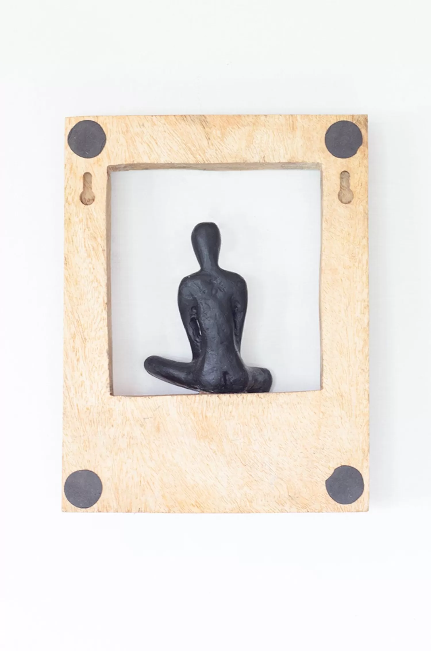 Forms Decorative Accents^Sitting Man Wood & Metal Wall Decor Frame