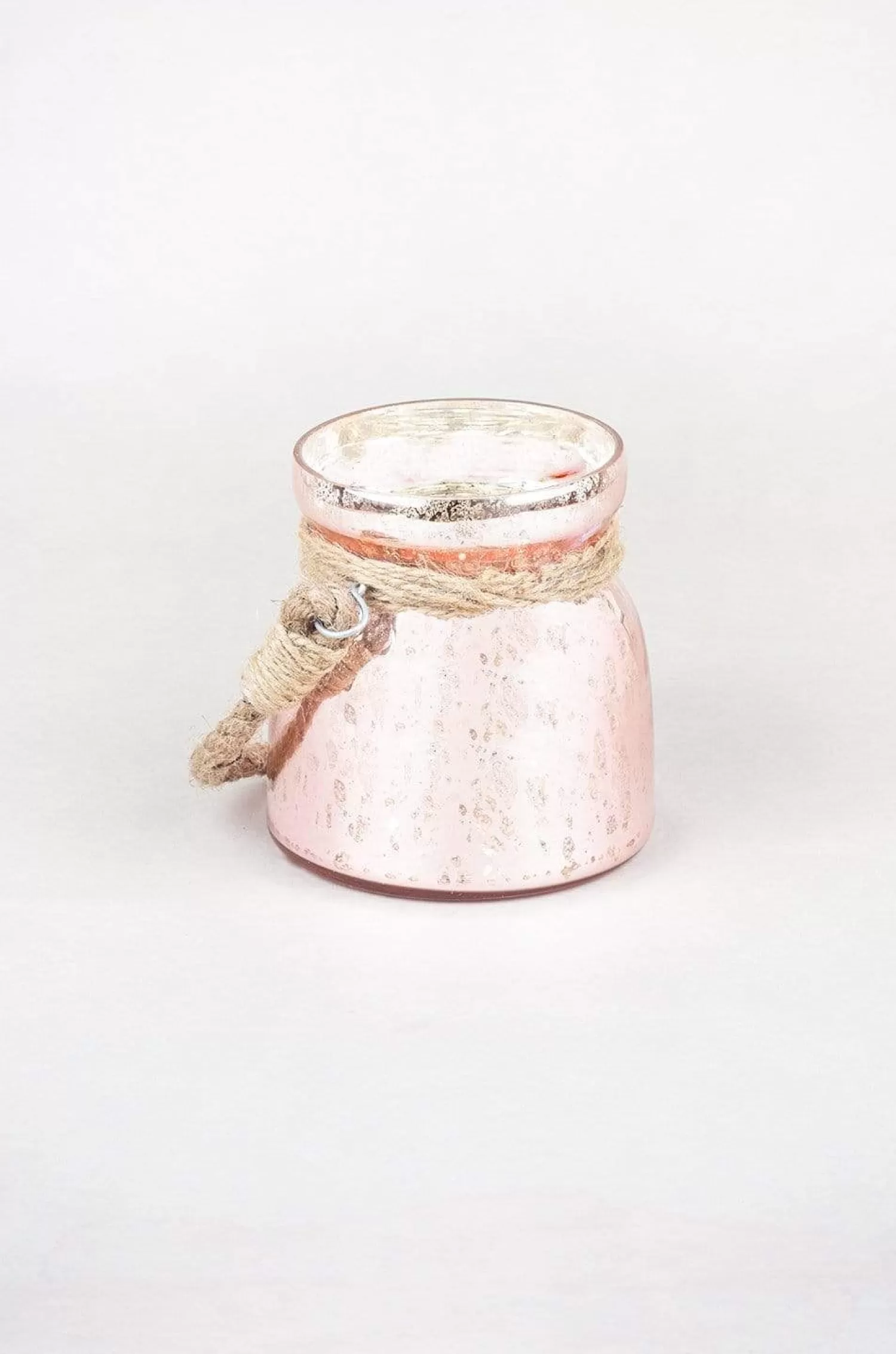 Saran Impex Lighting^Sparkle Dust Glass Votives With Jute Rope - Set Of 3