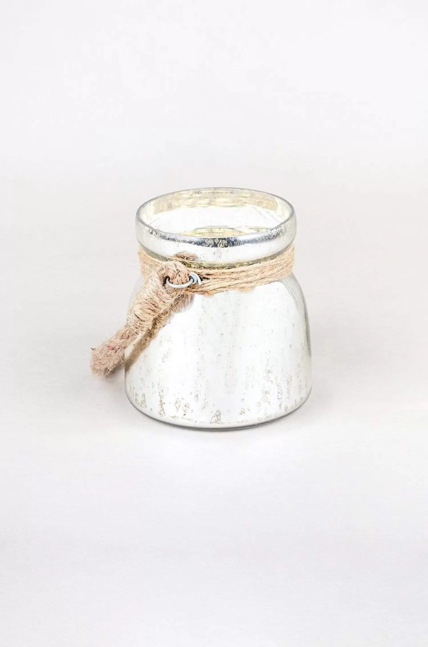 Saran Impex Lighting^Sparkle Dust Glass Votives With Jute Rope - Set Of 3