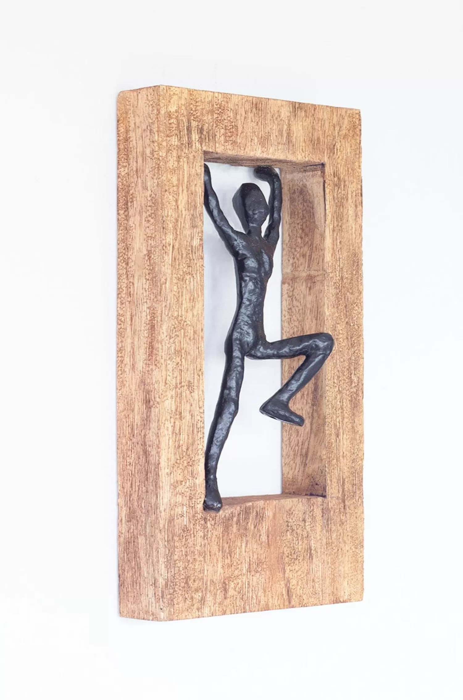 Forms Decorative Accents^Standing Man Wood & Metal Wall Decor Frame