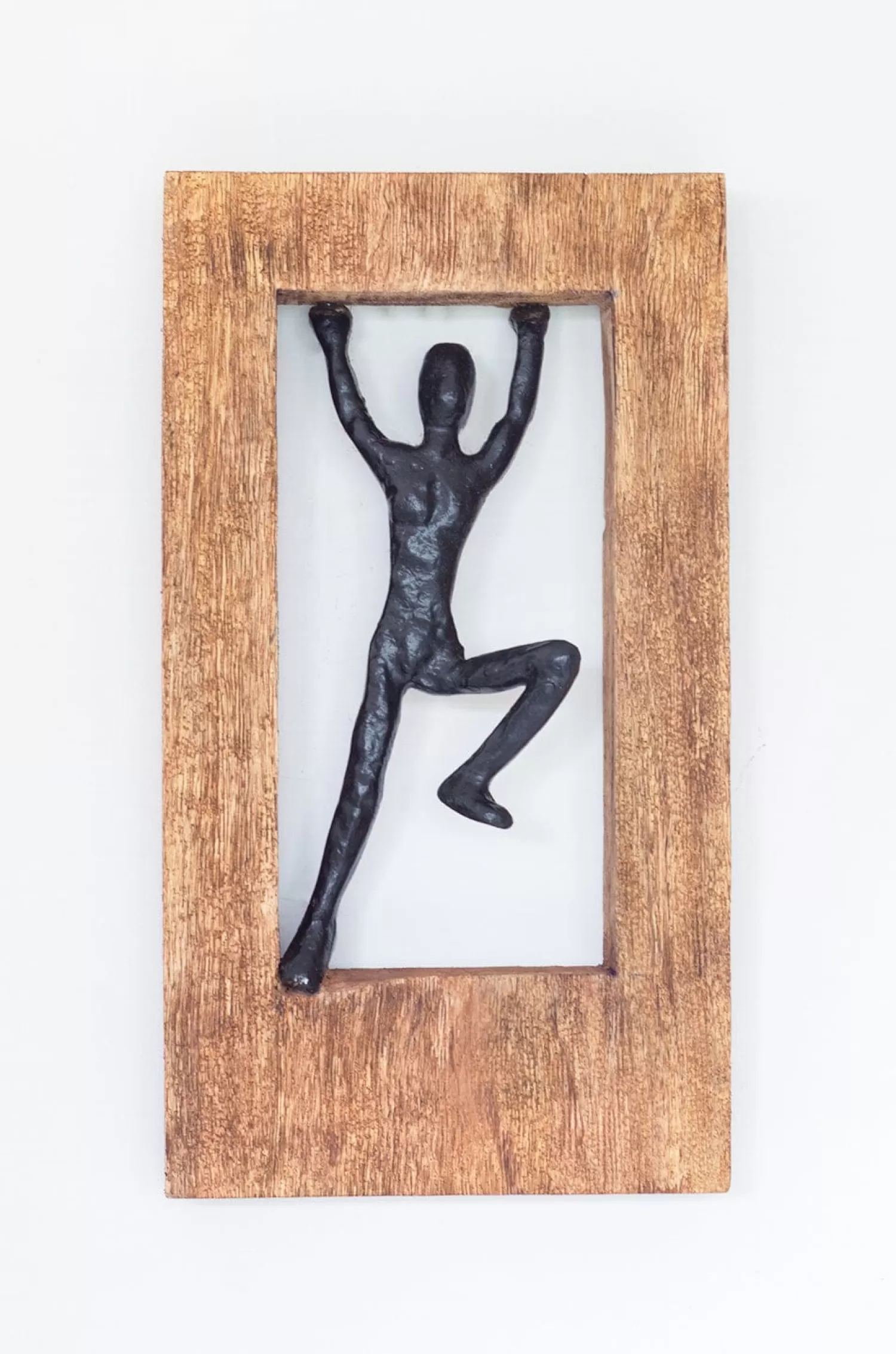 Forms Decorative Accents^Standing Man Wood & Metal Wall Decor Frame