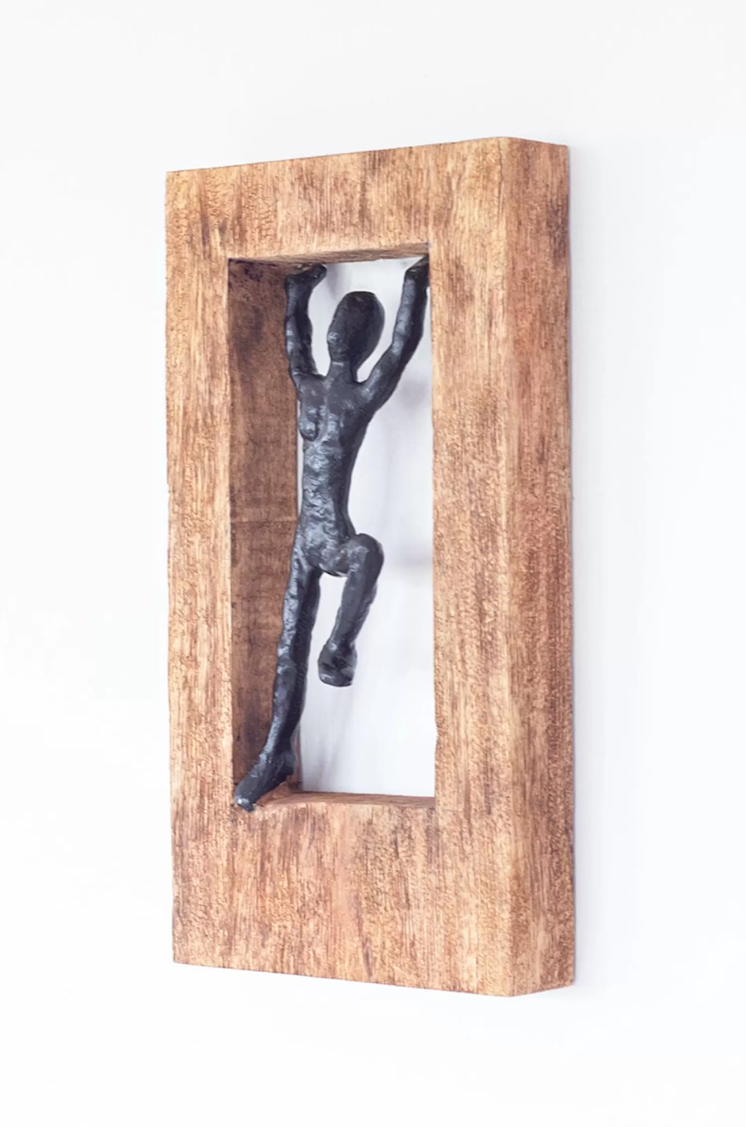 Forms Decorative Accents^Standing Man Wood & Metal Wall Decor Frame