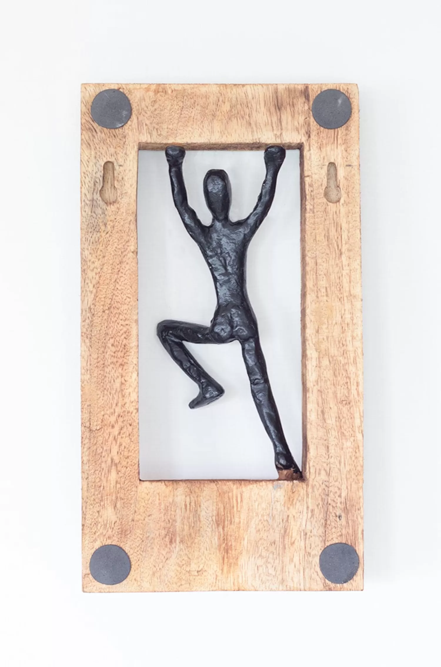 Forms Decorative Accents^Standing Man Wood & Metal Wall Decor Frame
